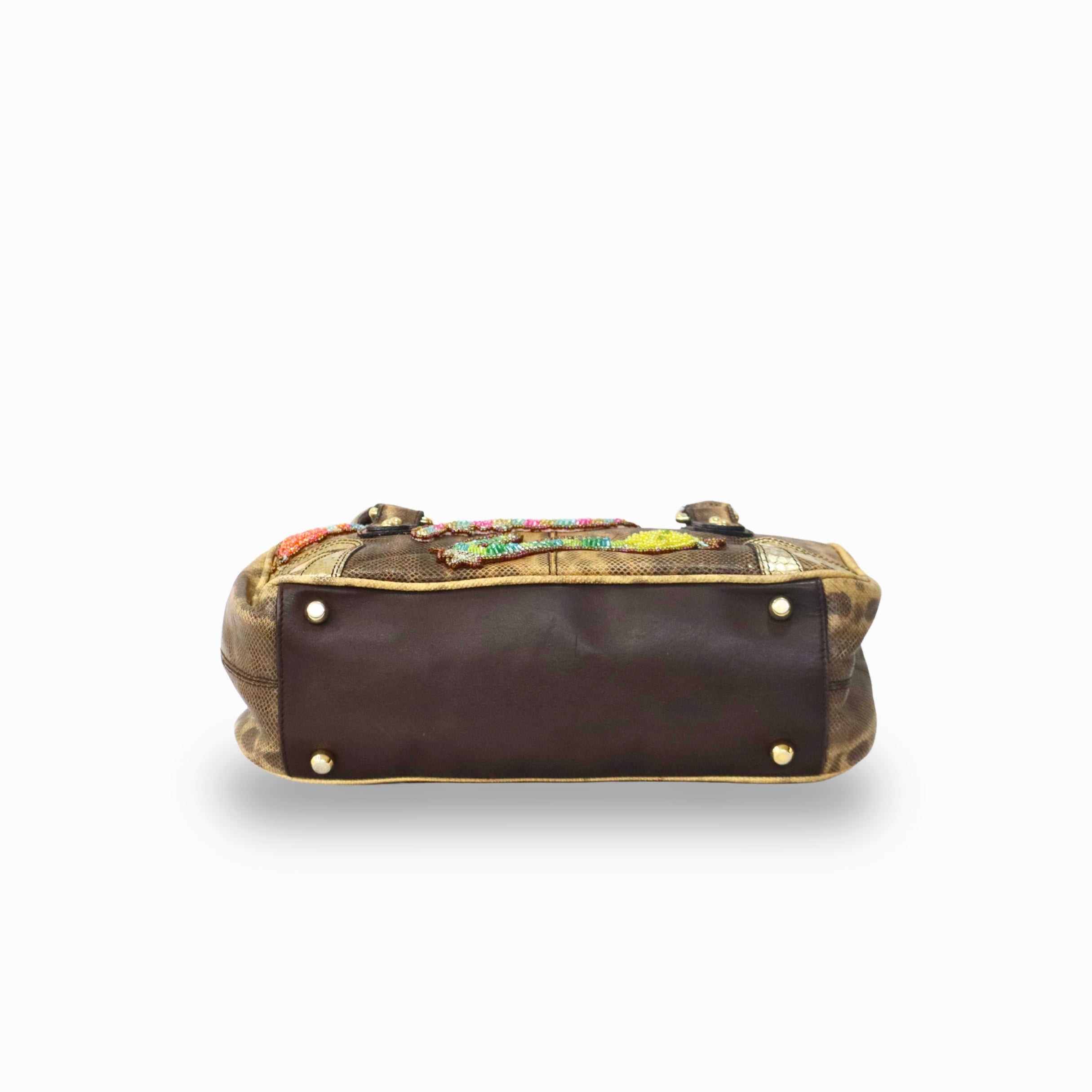 Dolce & Gabbana Python Embossed Shoulder Bag