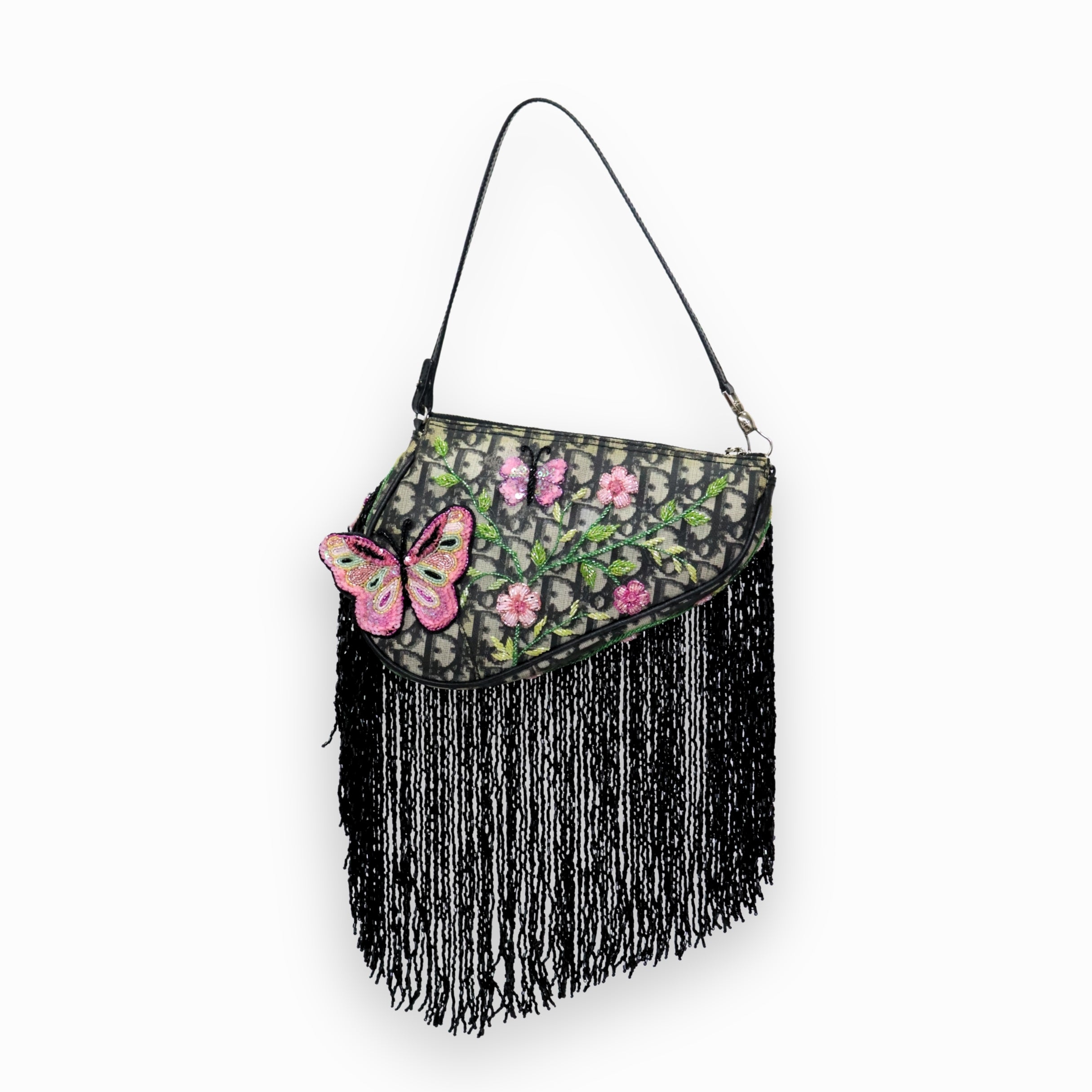 Christian Dior Black Trotter Saddle Bag