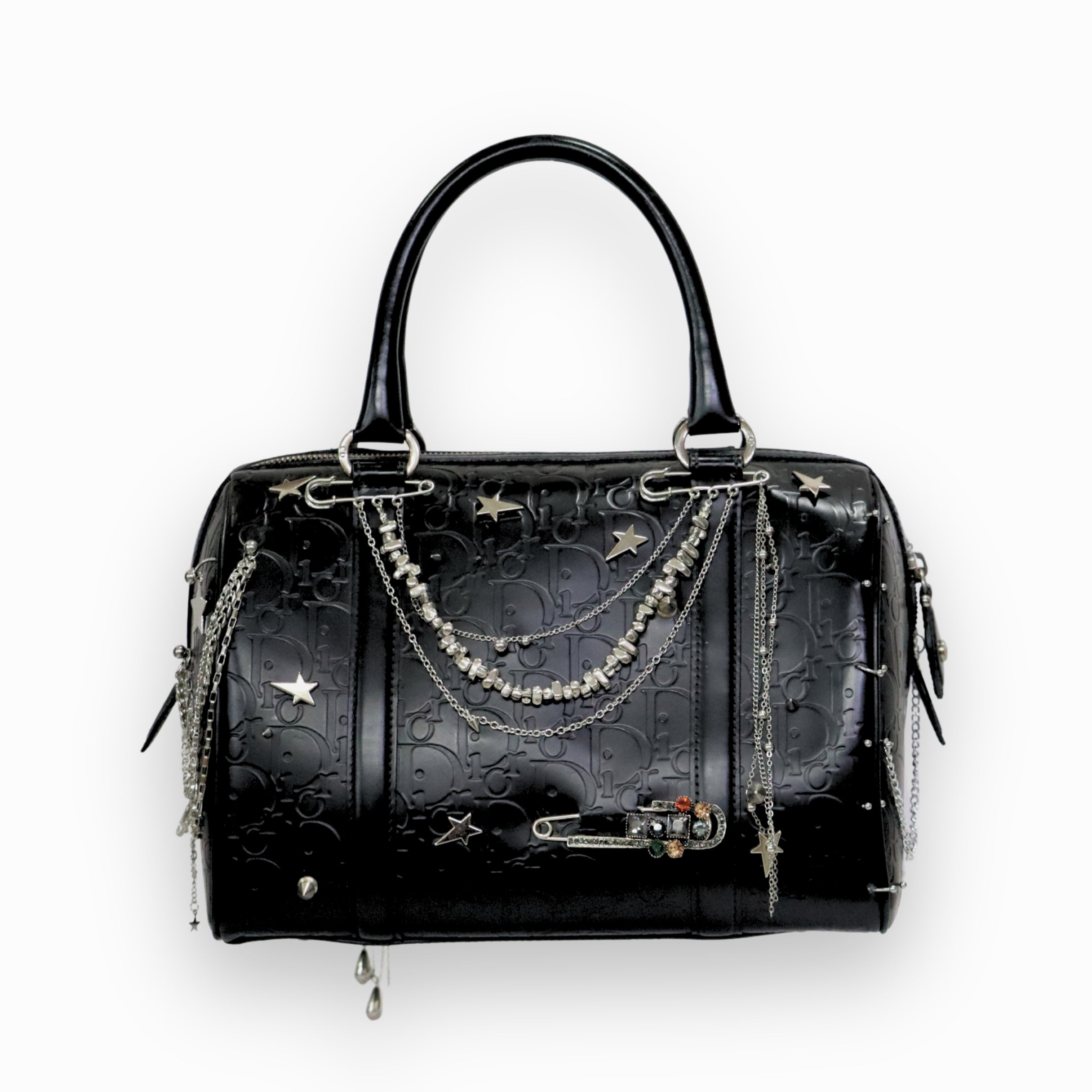 Christian Dior Oblique Black Boston Bag