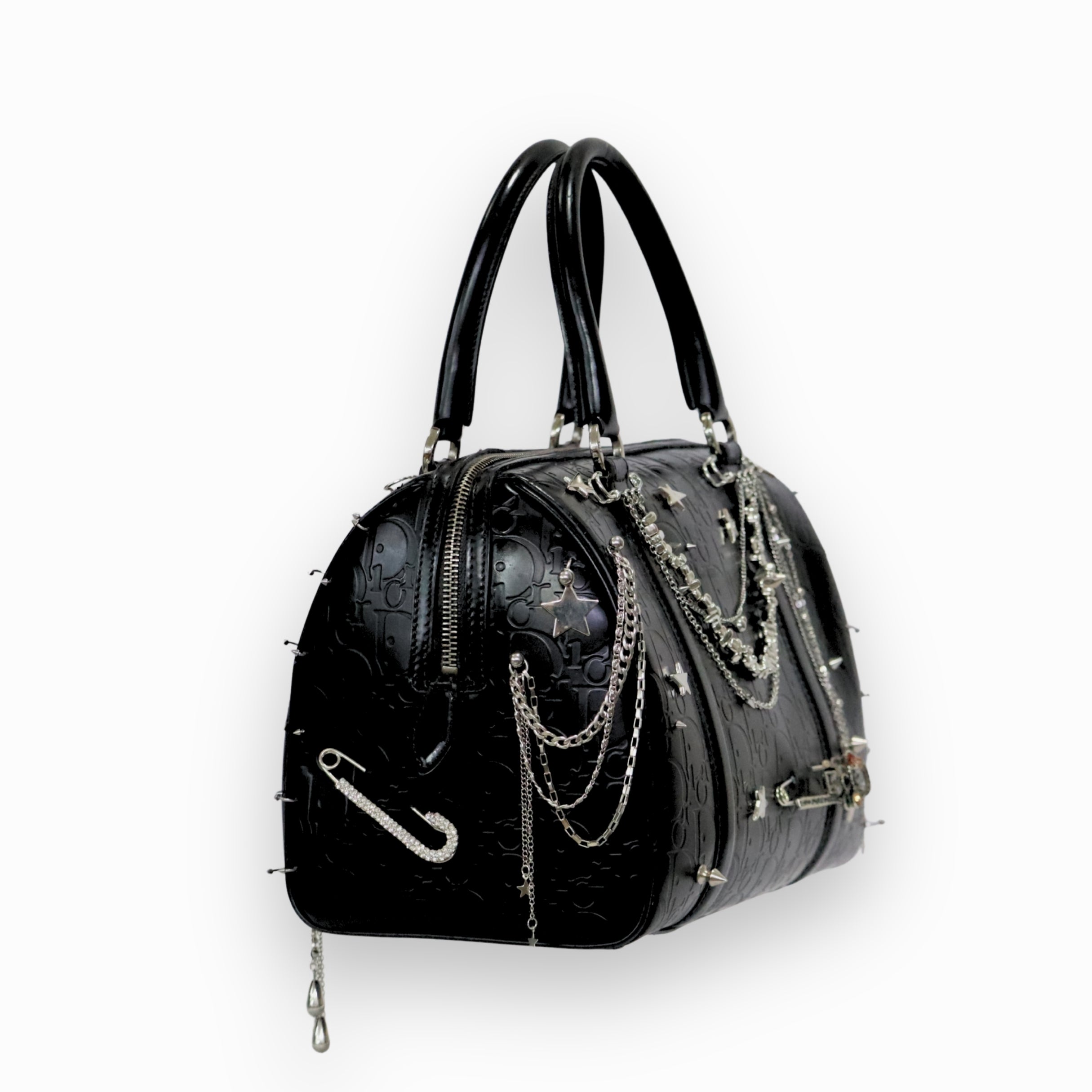 Christian Dior Oblique Black Boston Bag