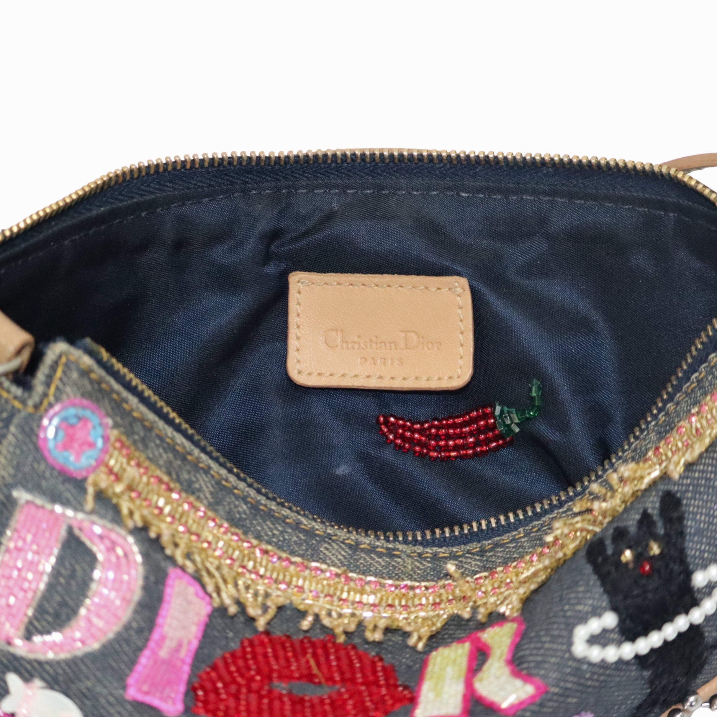 Christian Dior Denim Saddle Bag