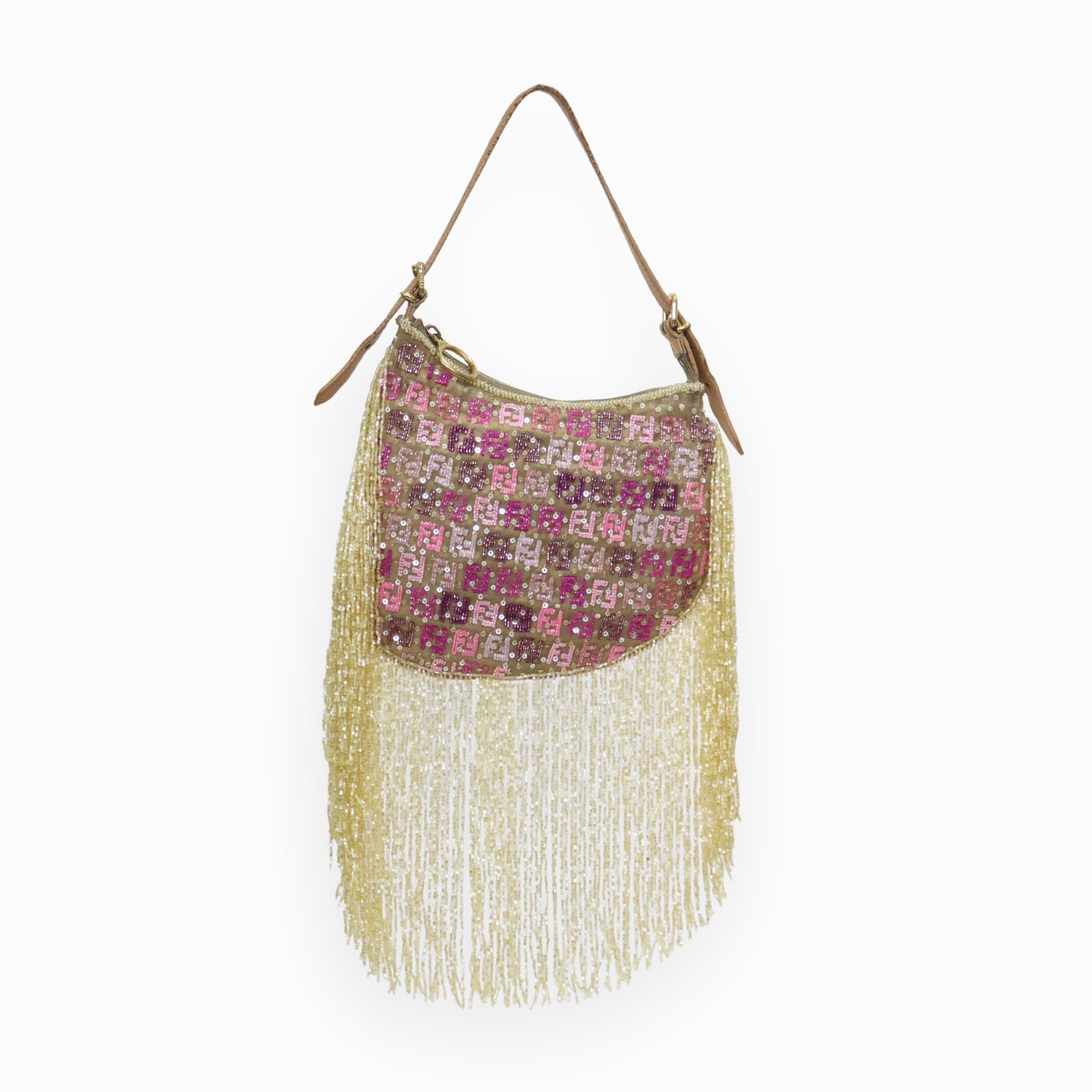 Fendi Zucchino Oyster Shoulder Bag