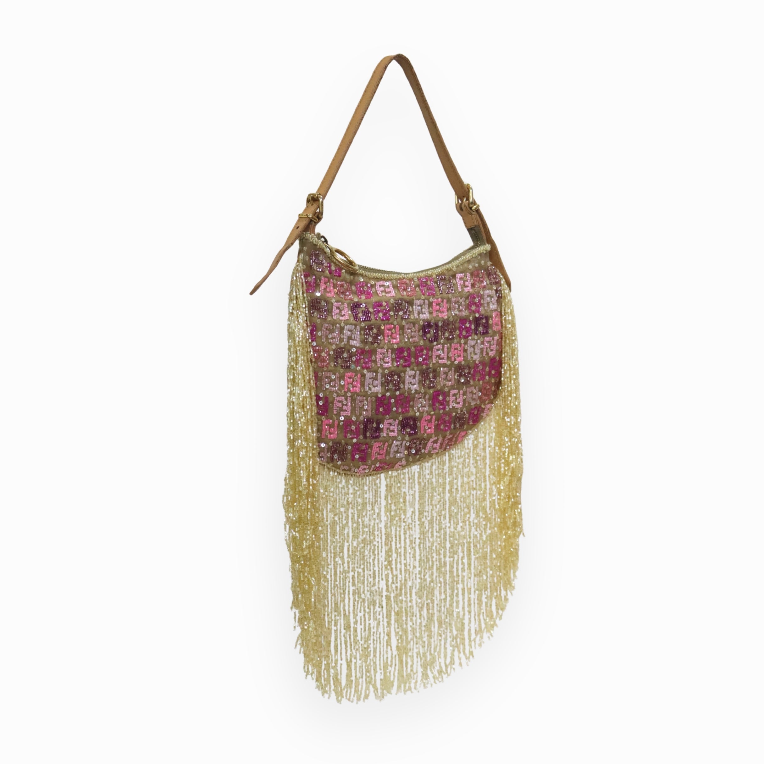 Fendi Zucchino Oyster Shoulder Bag
