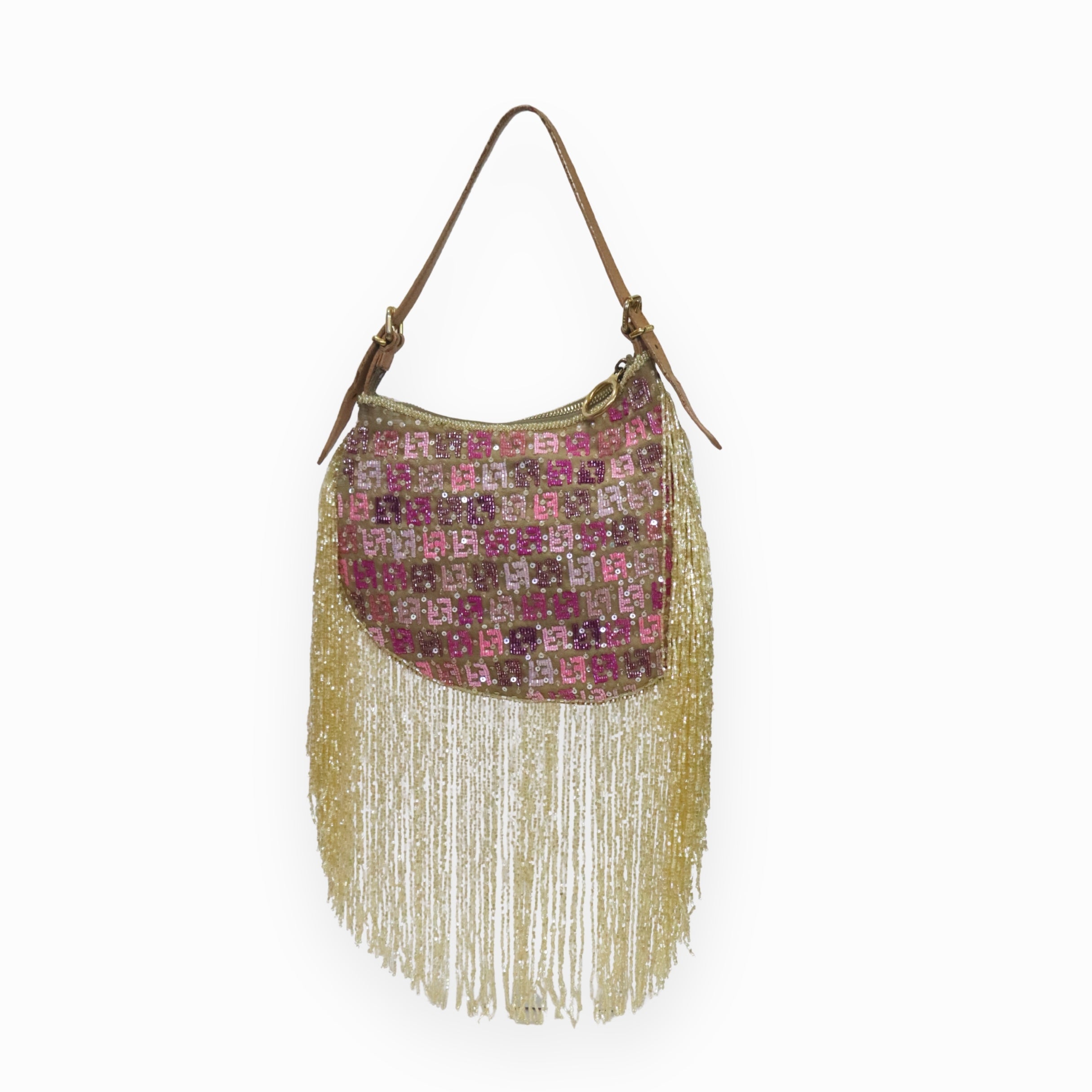 Fendi Zucchino Oyster Shoulder Bag