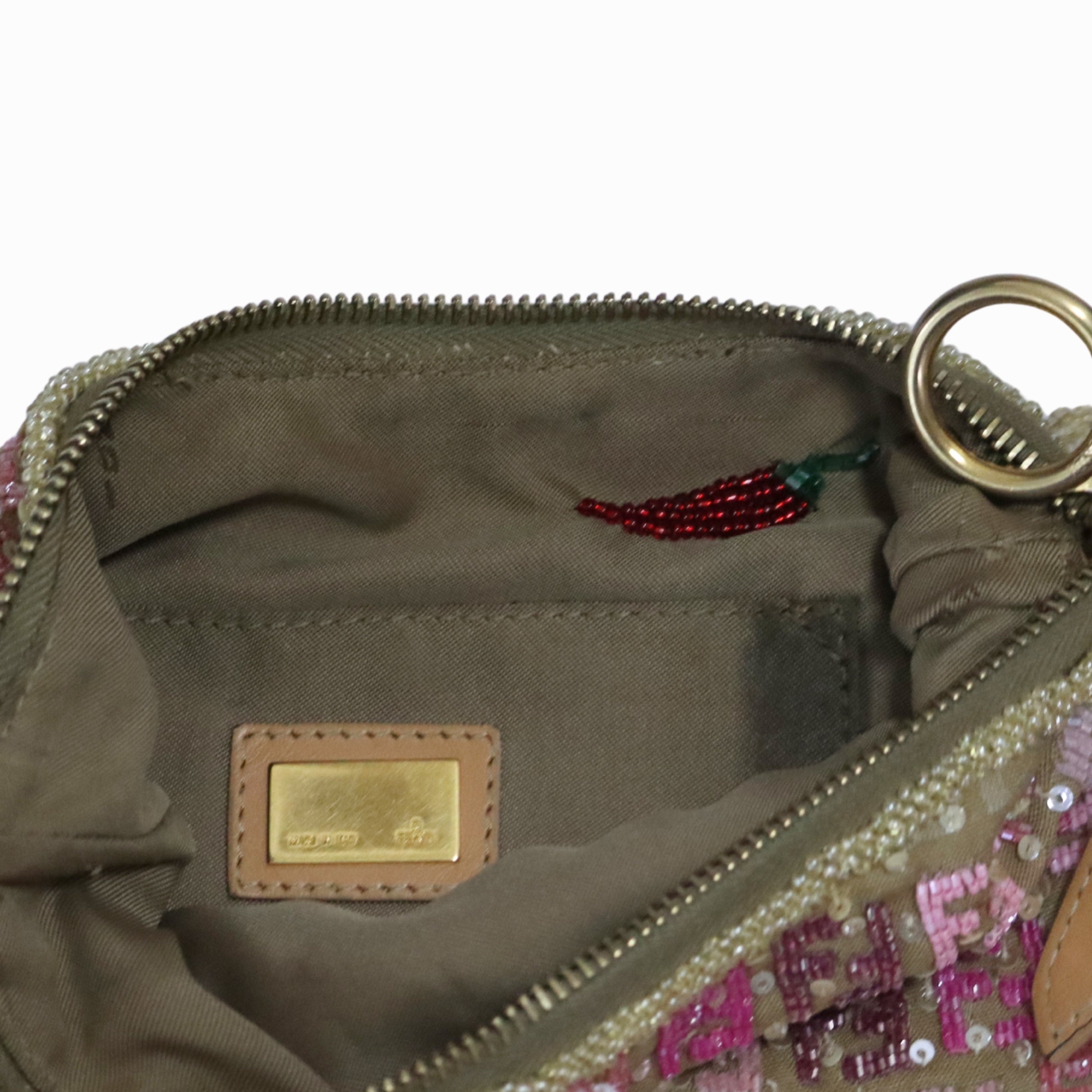 Fendi Zucchino Oyster Shoulder Bag