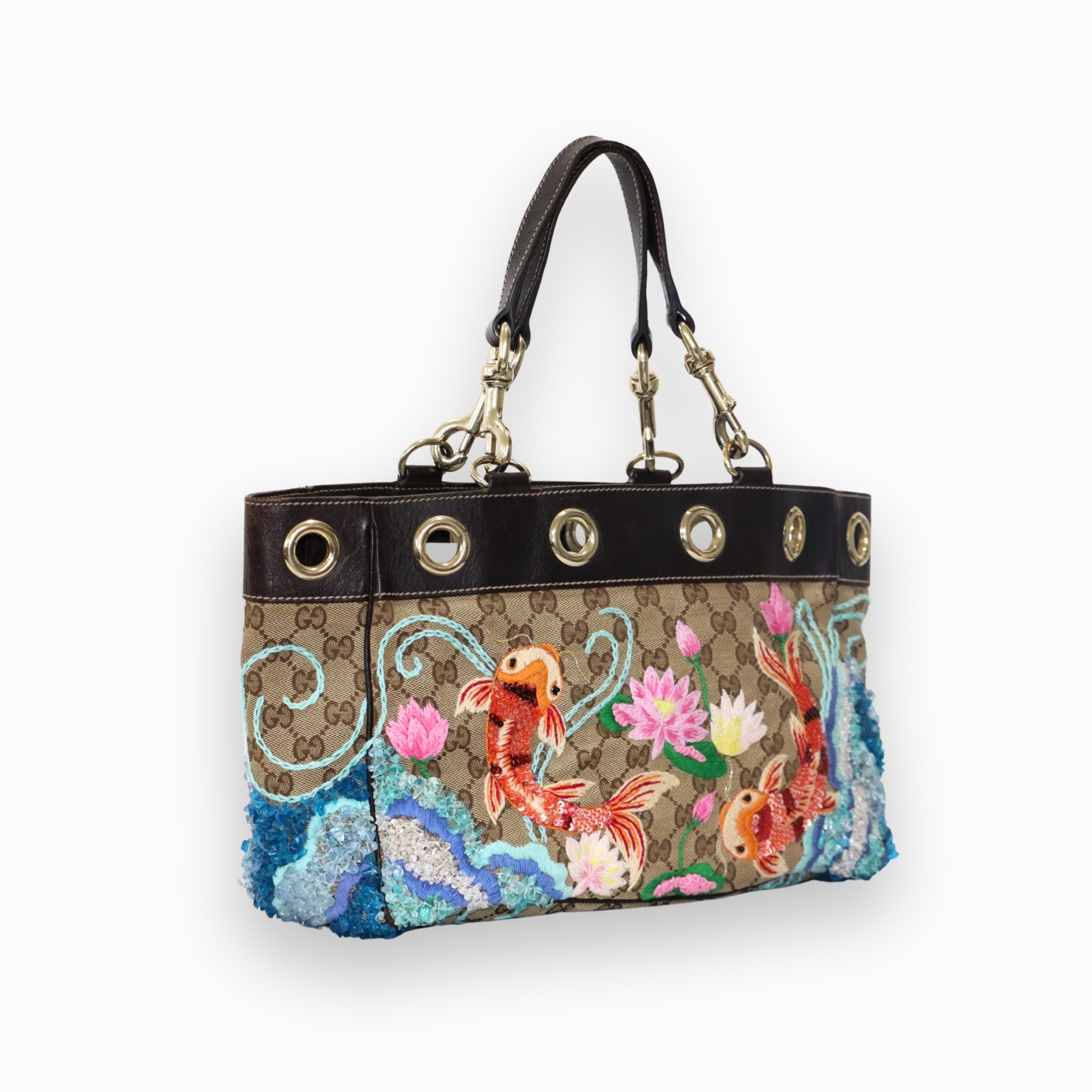 Gucci Canvas Positano Tote