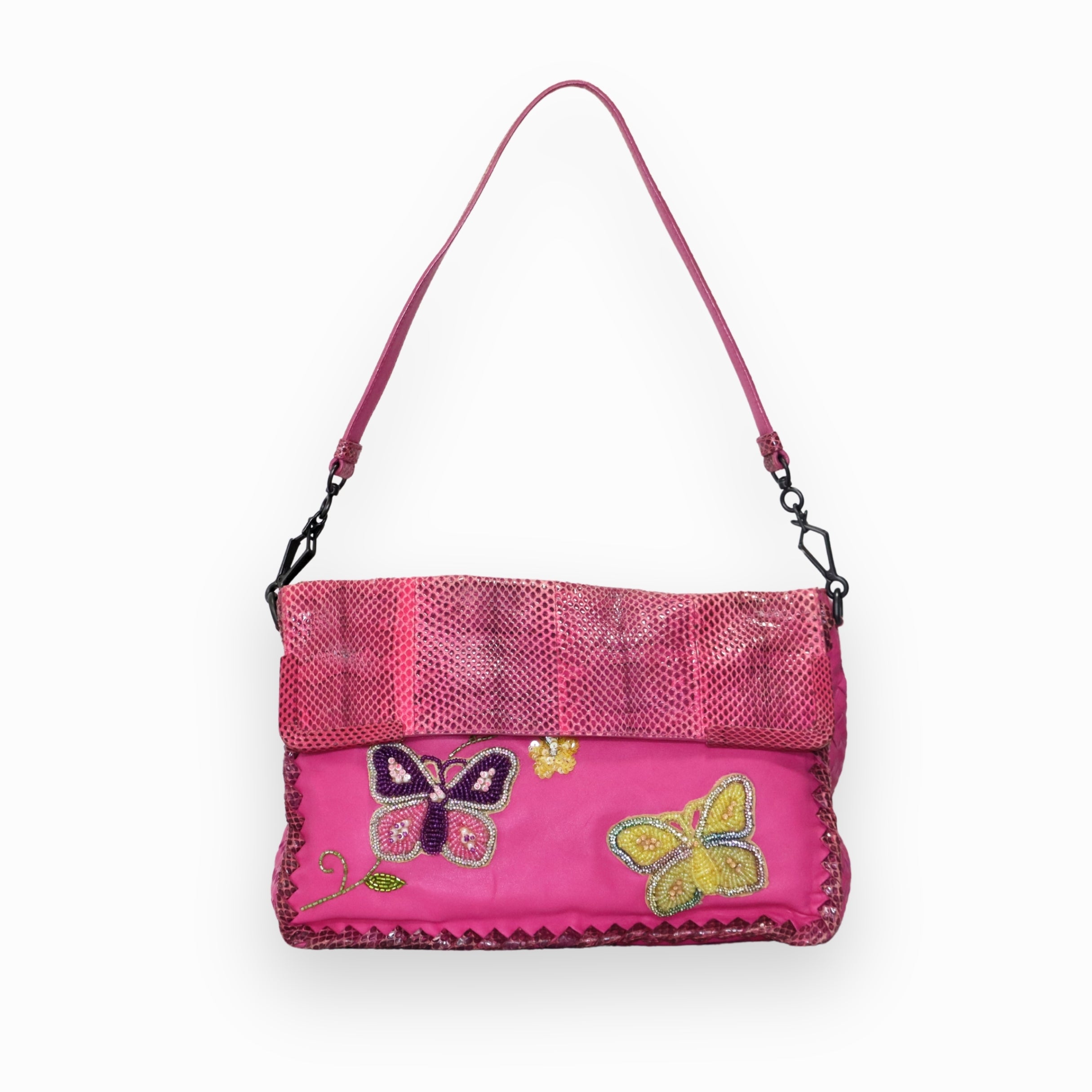 Bottega Veneta Intrecciato Leather Pink Shoulder Bag