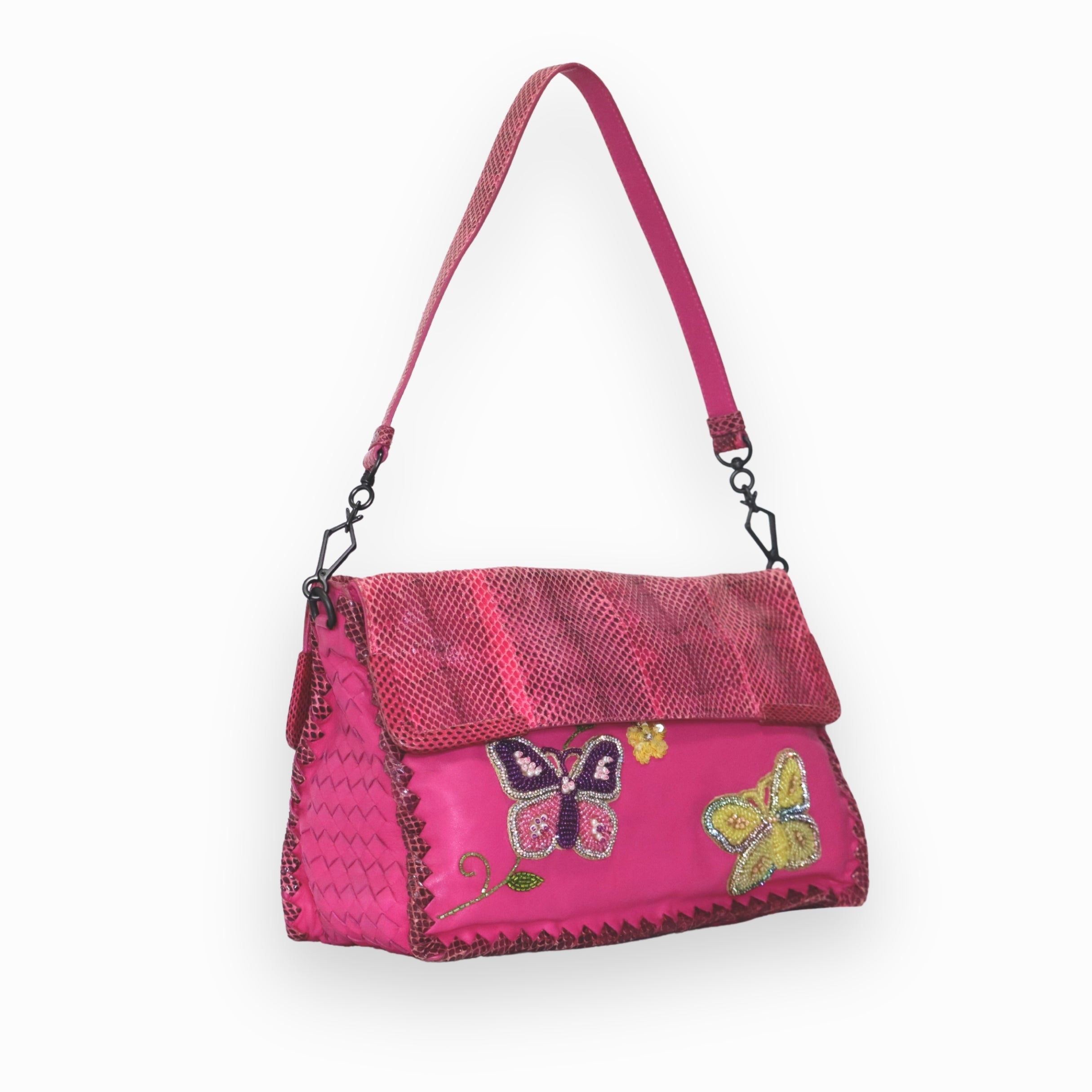 Bottega Veneta Intrecciato Leather Pink Shoulder Bag