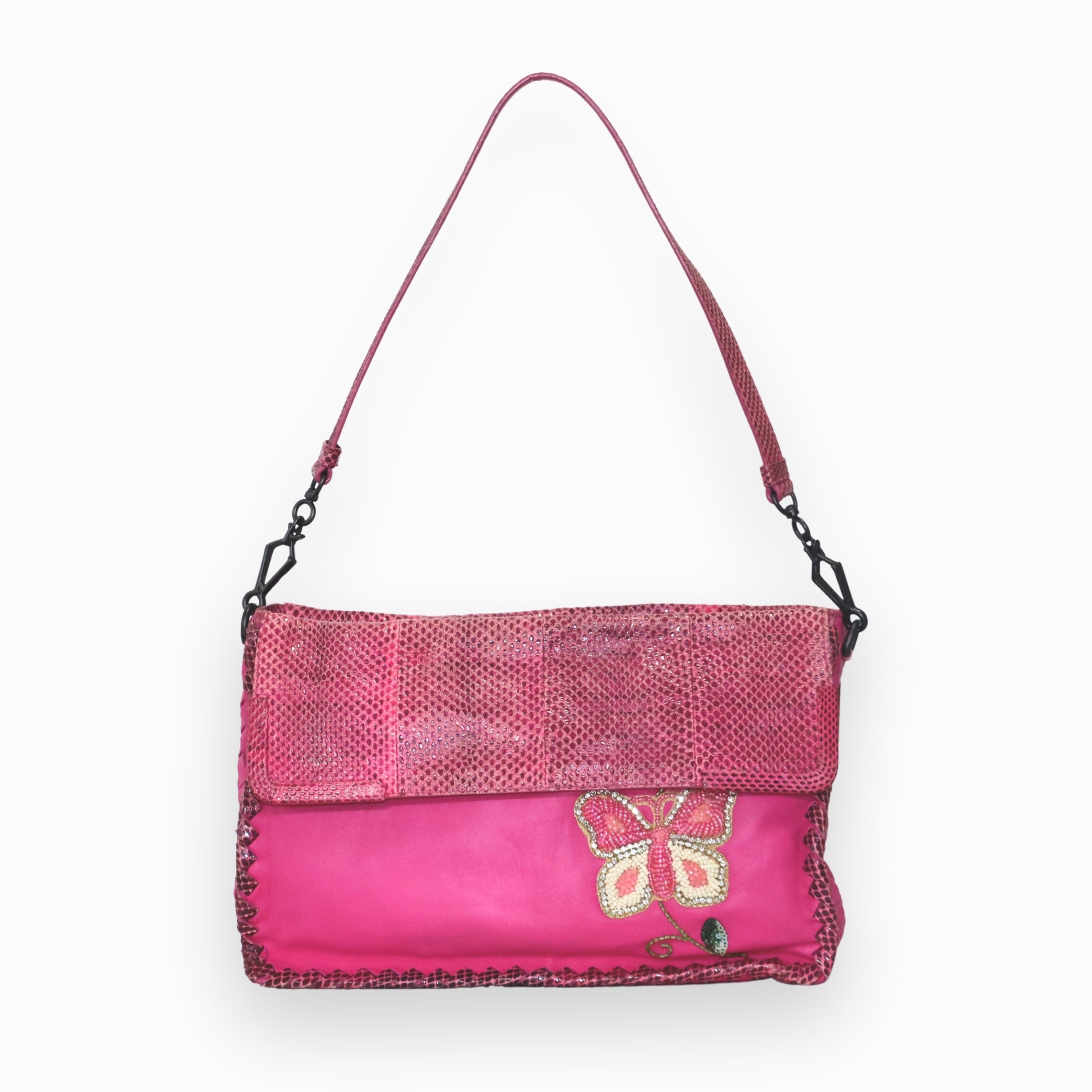Bottega Veneta Intrecciato Leather Pink Shoulder Bag