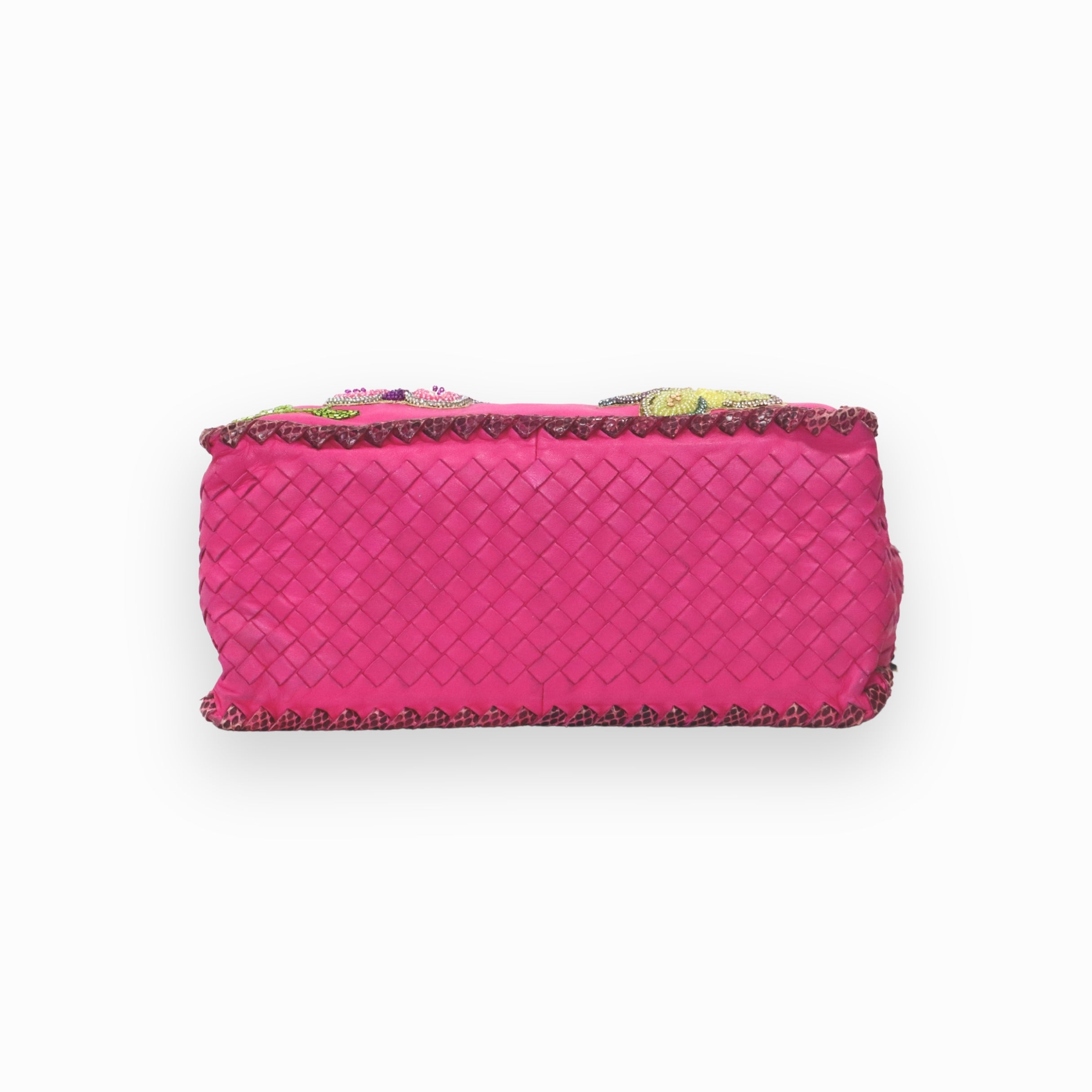 Bottega Veneta Intrecciato Leather Pink Shoulder Bag
