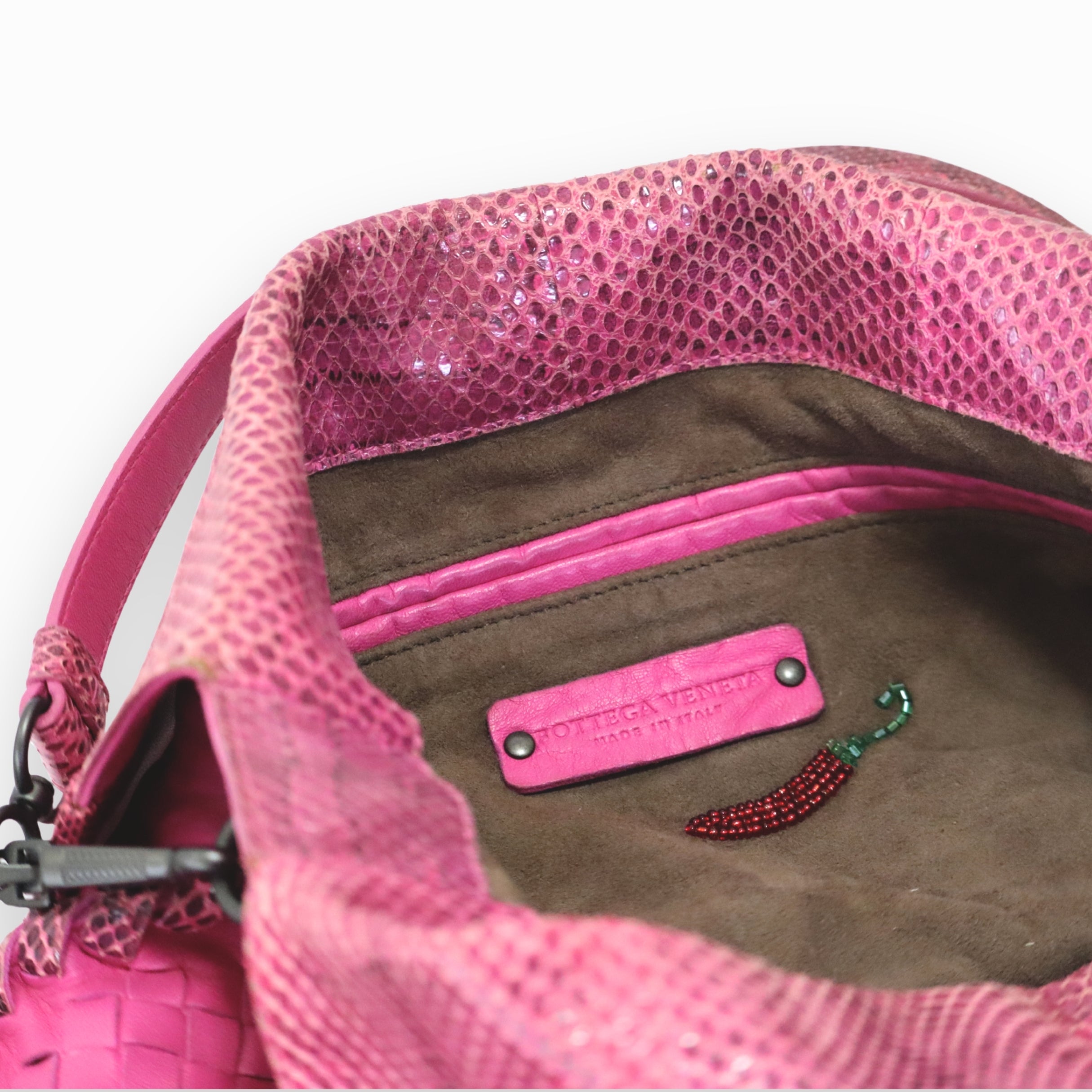 Bottega Veneta Intrecciato Leather Pink Shoulder Bag