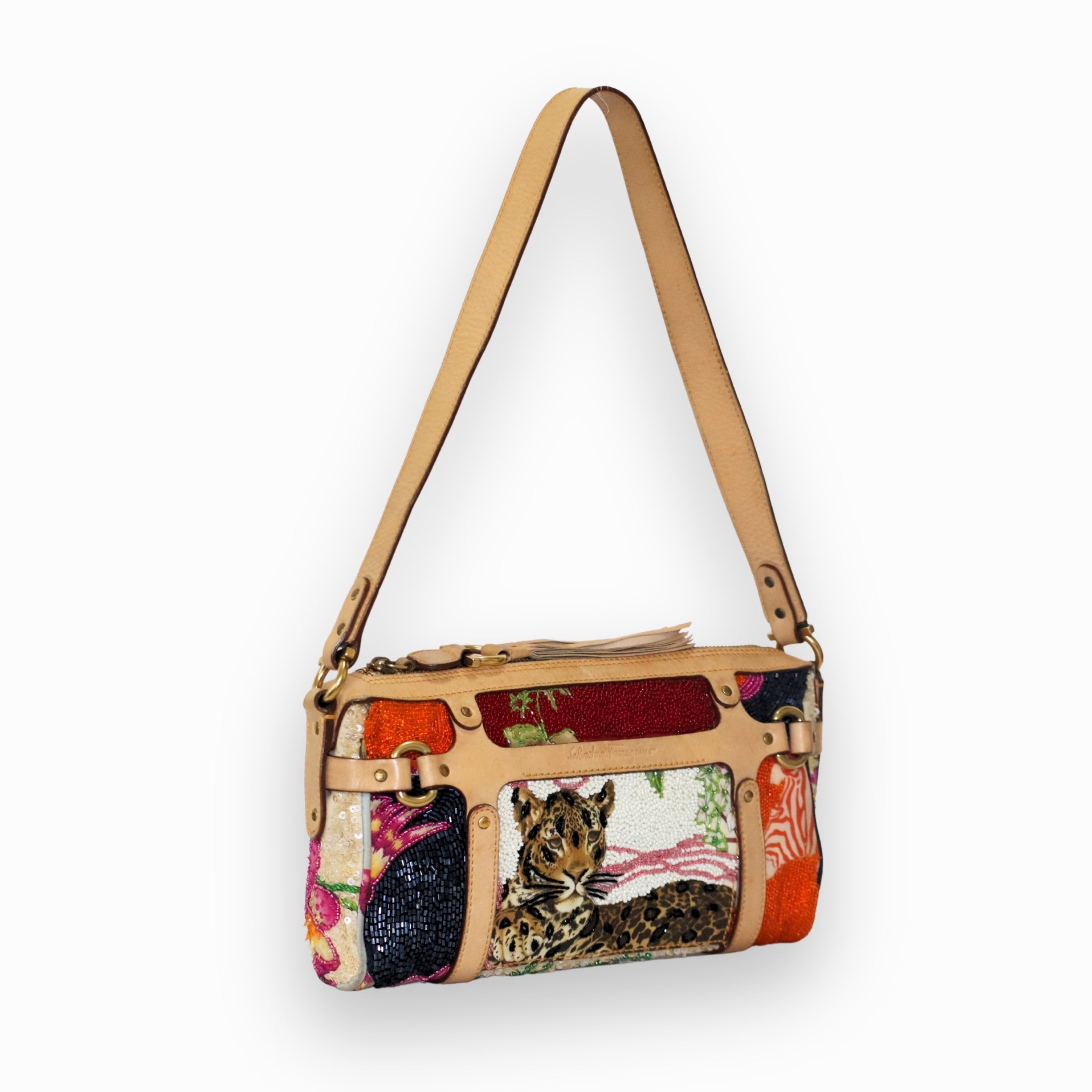Salvatore Ferragamo Fiera Print Shoulder Bag