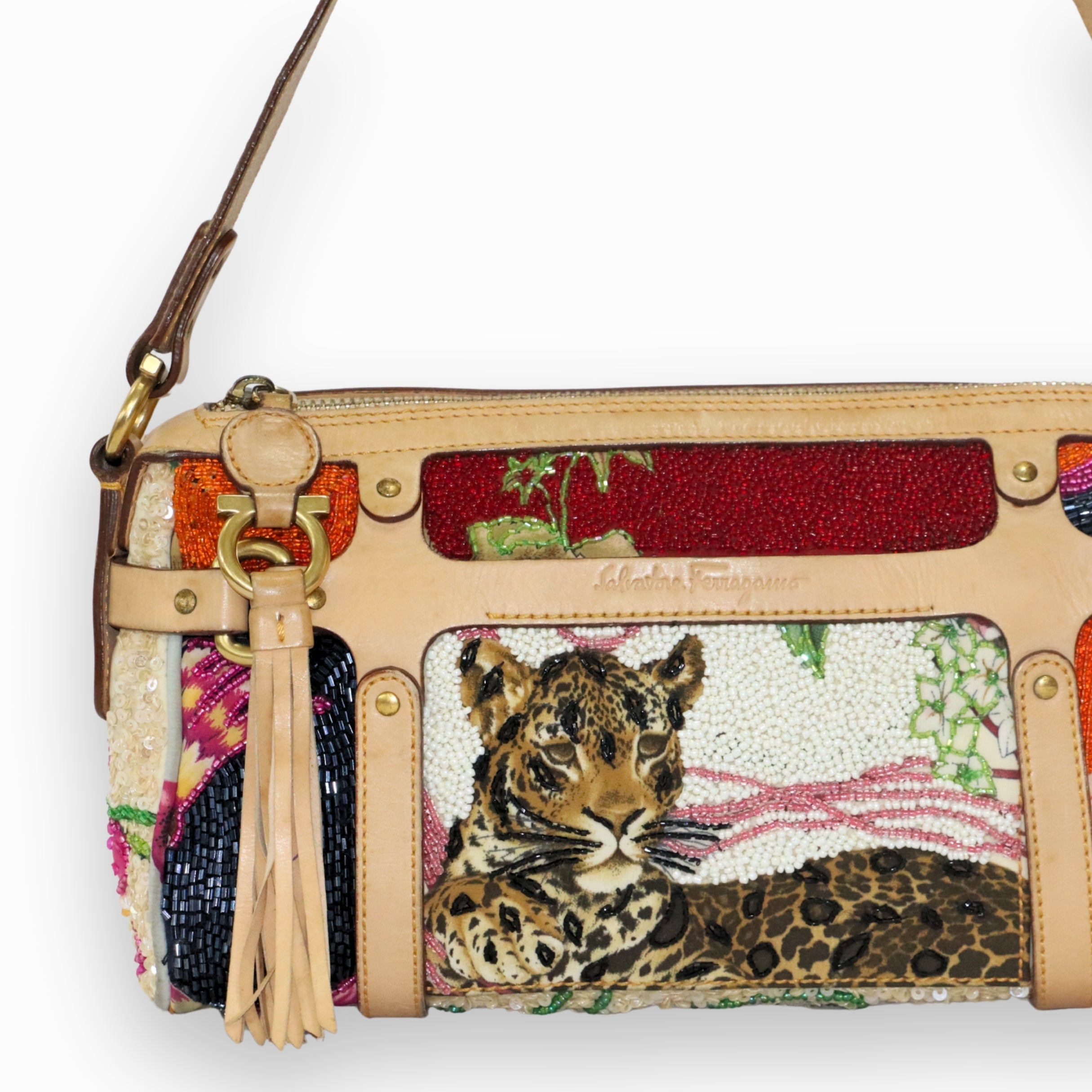 Salvatore Ferragamo Fiera Print Shoulder Bag