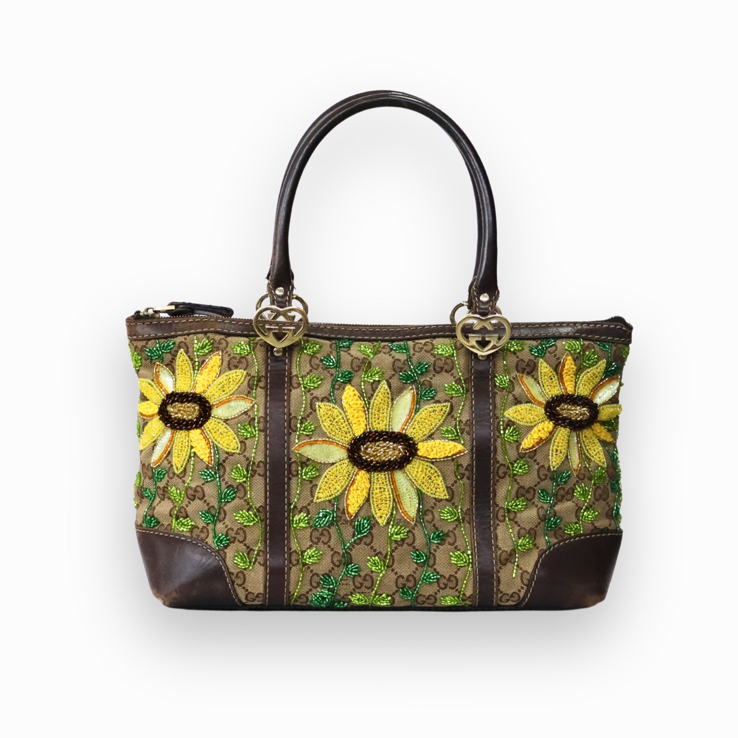 Gucci Canvas Small Lovely Heart Tote