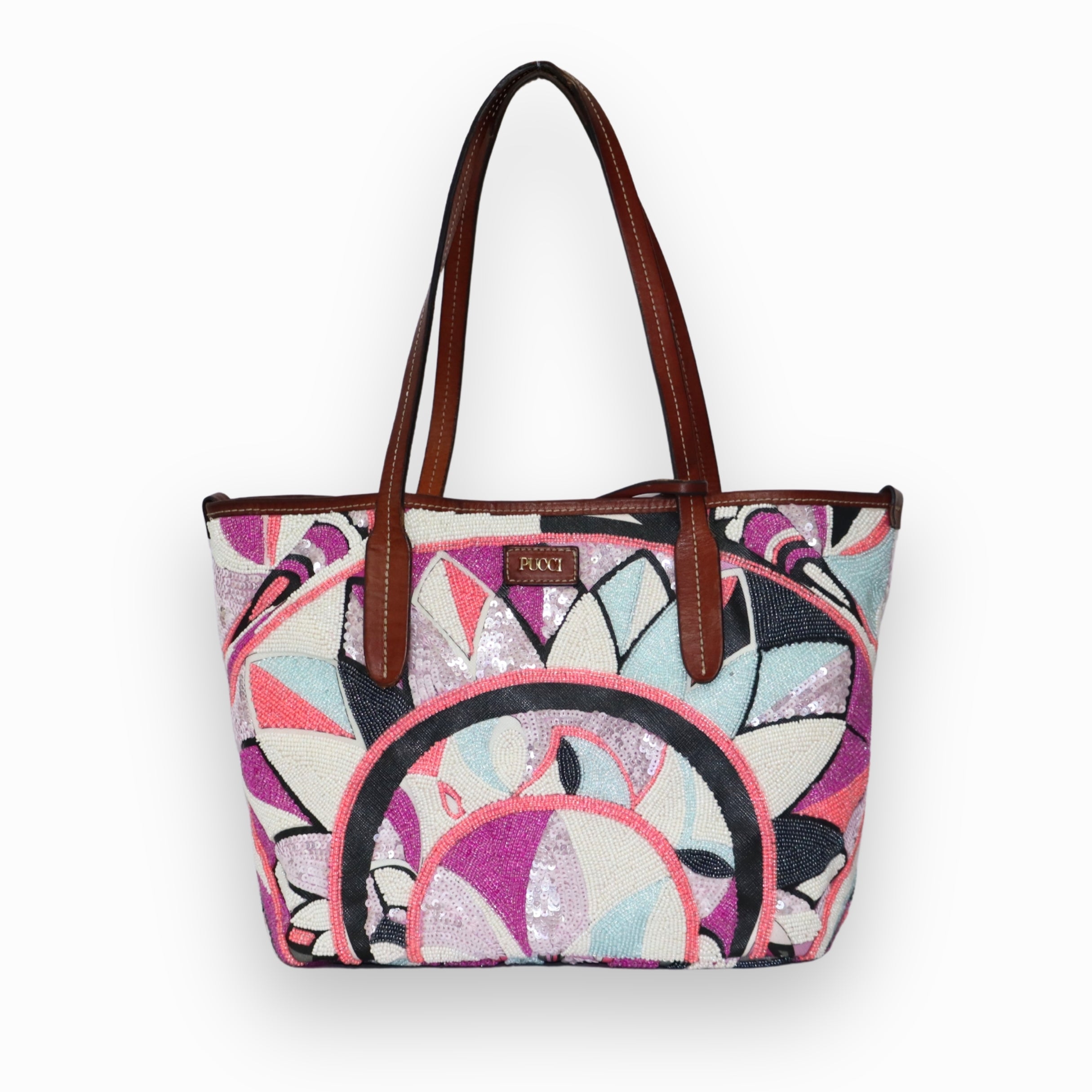Emilio Pucci PVC Tote Bag + Pouch