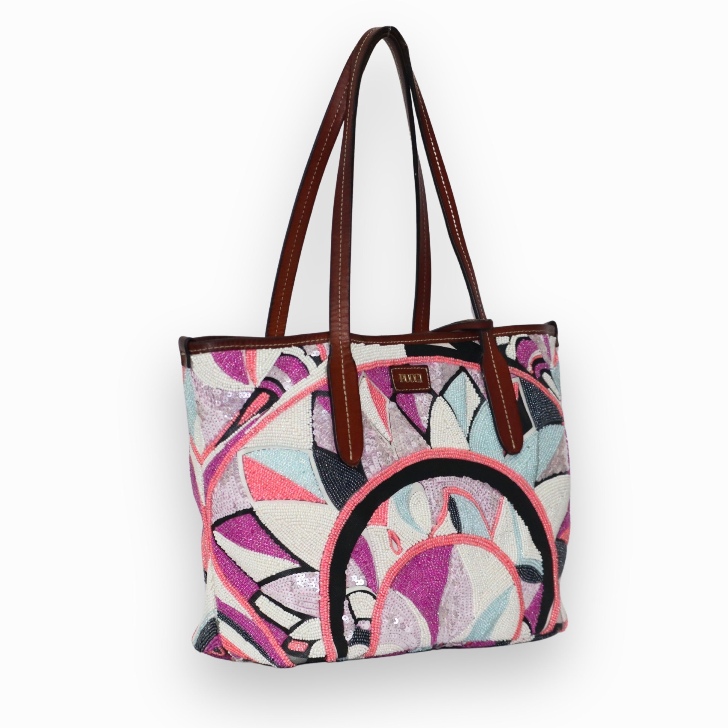 Emilio Pucci PVC Tote Bag + Pouch