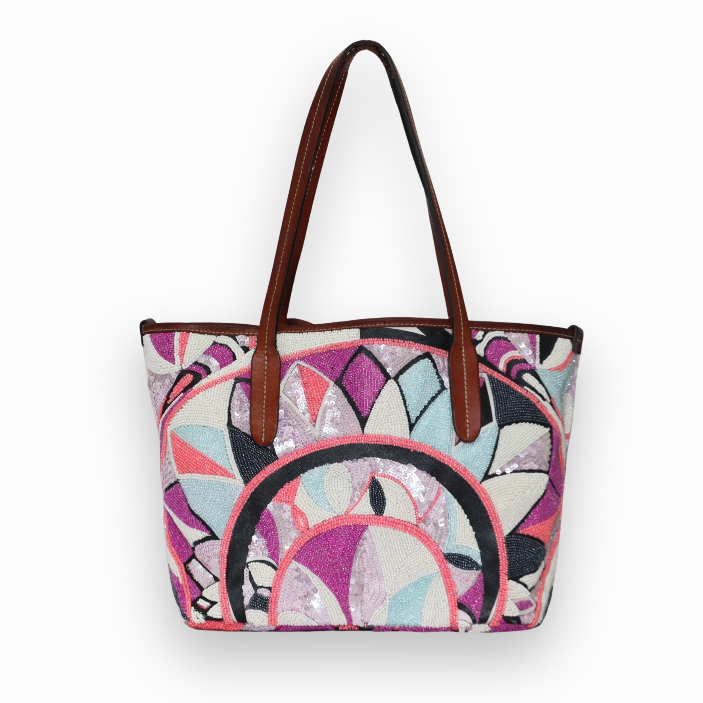 Emilio Pucci PVC Tote Bag + Pouch