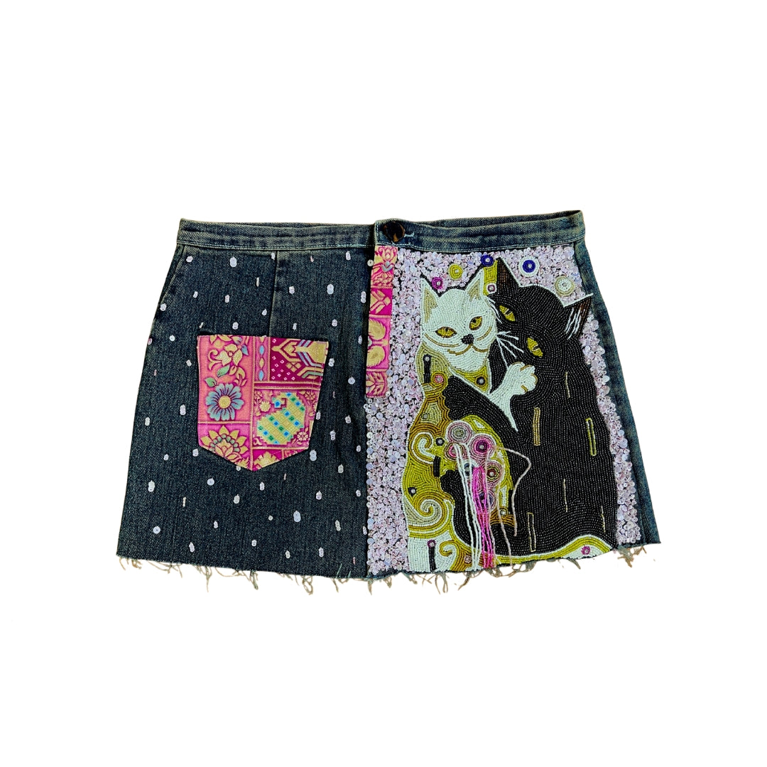 Cats Kiss Denim Skirt