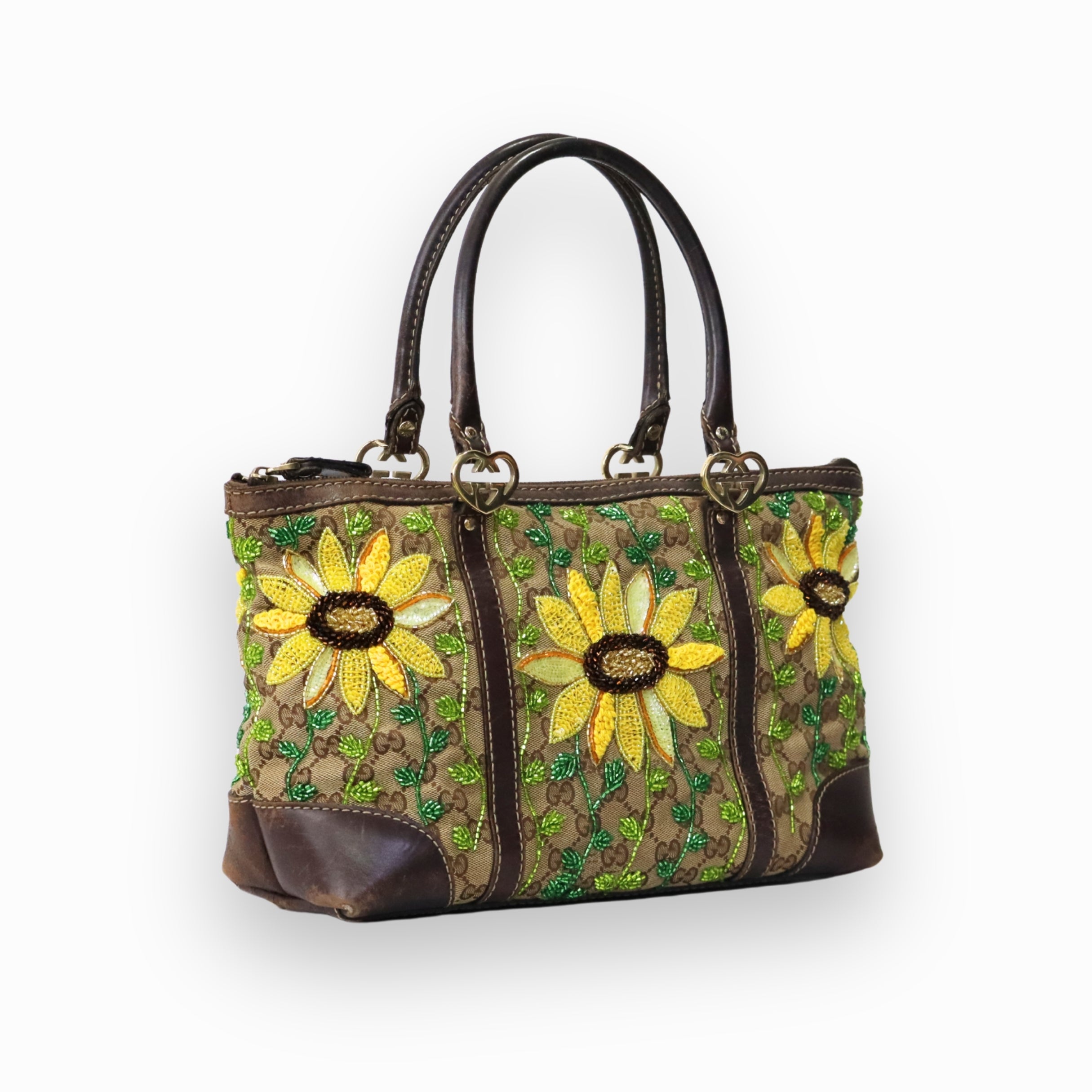 Gucci Canvas Small Lovely Heart Tote