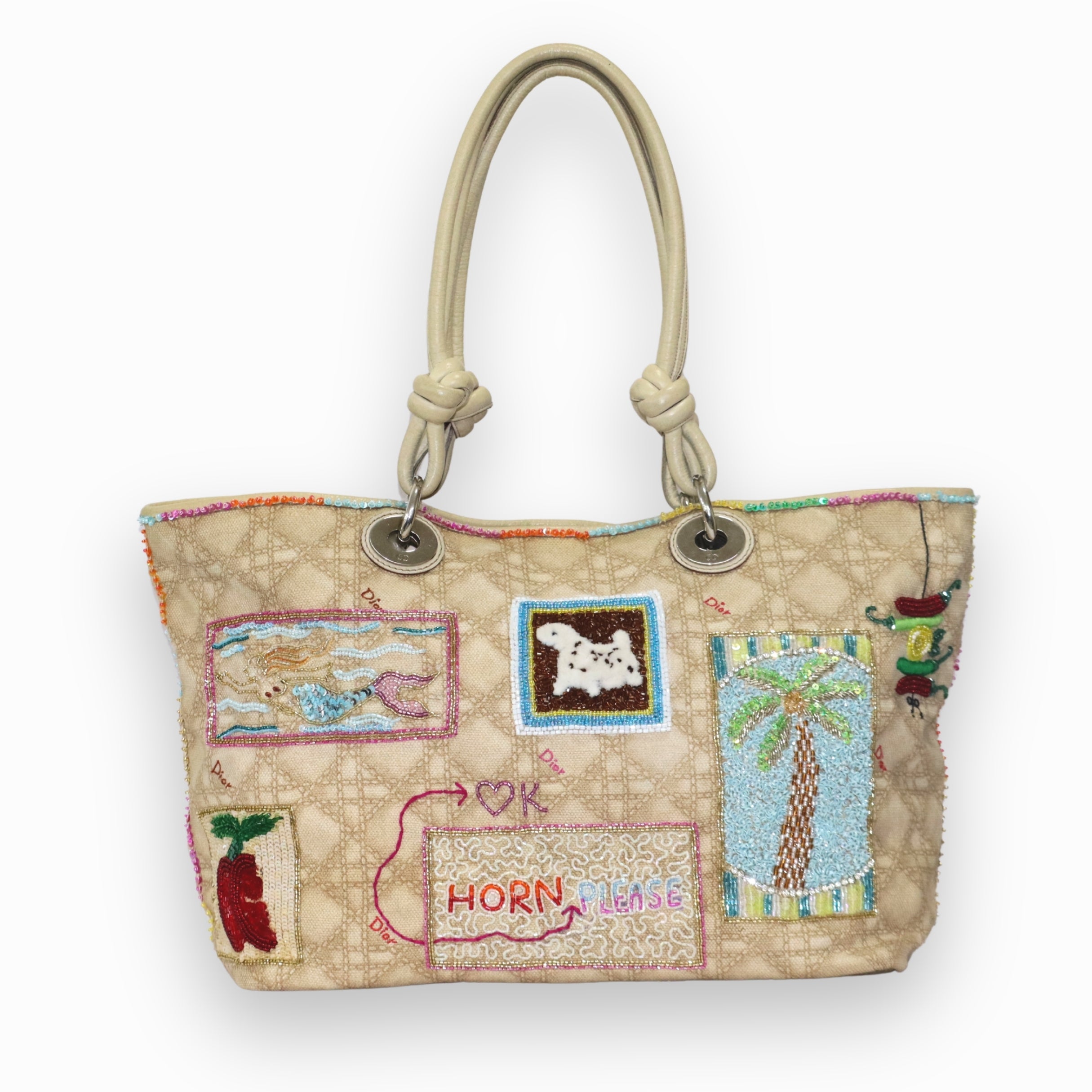 Christian Dior Kot Cherie Shopper Tote