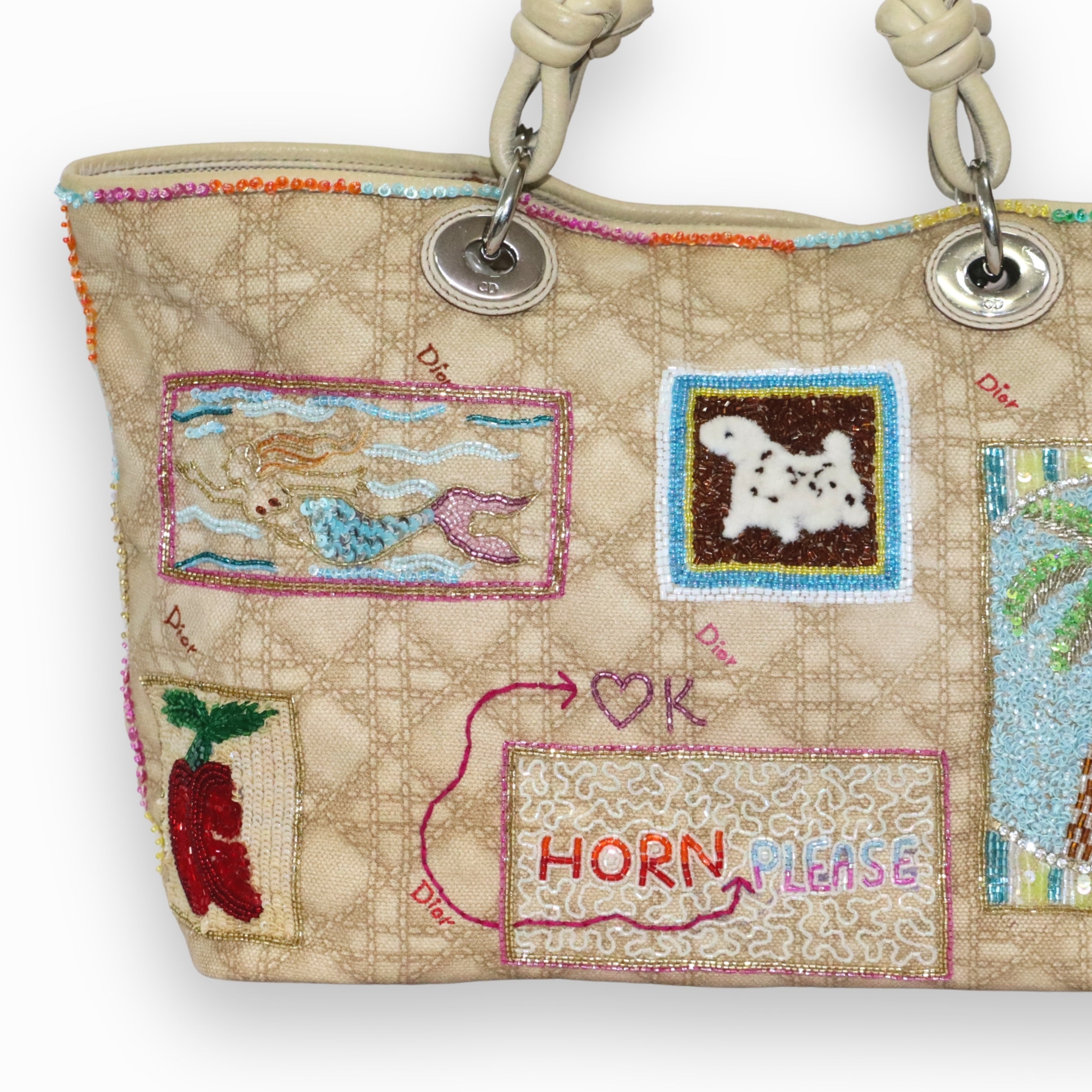 Christian Dior Kot Cherie Shopper Tote