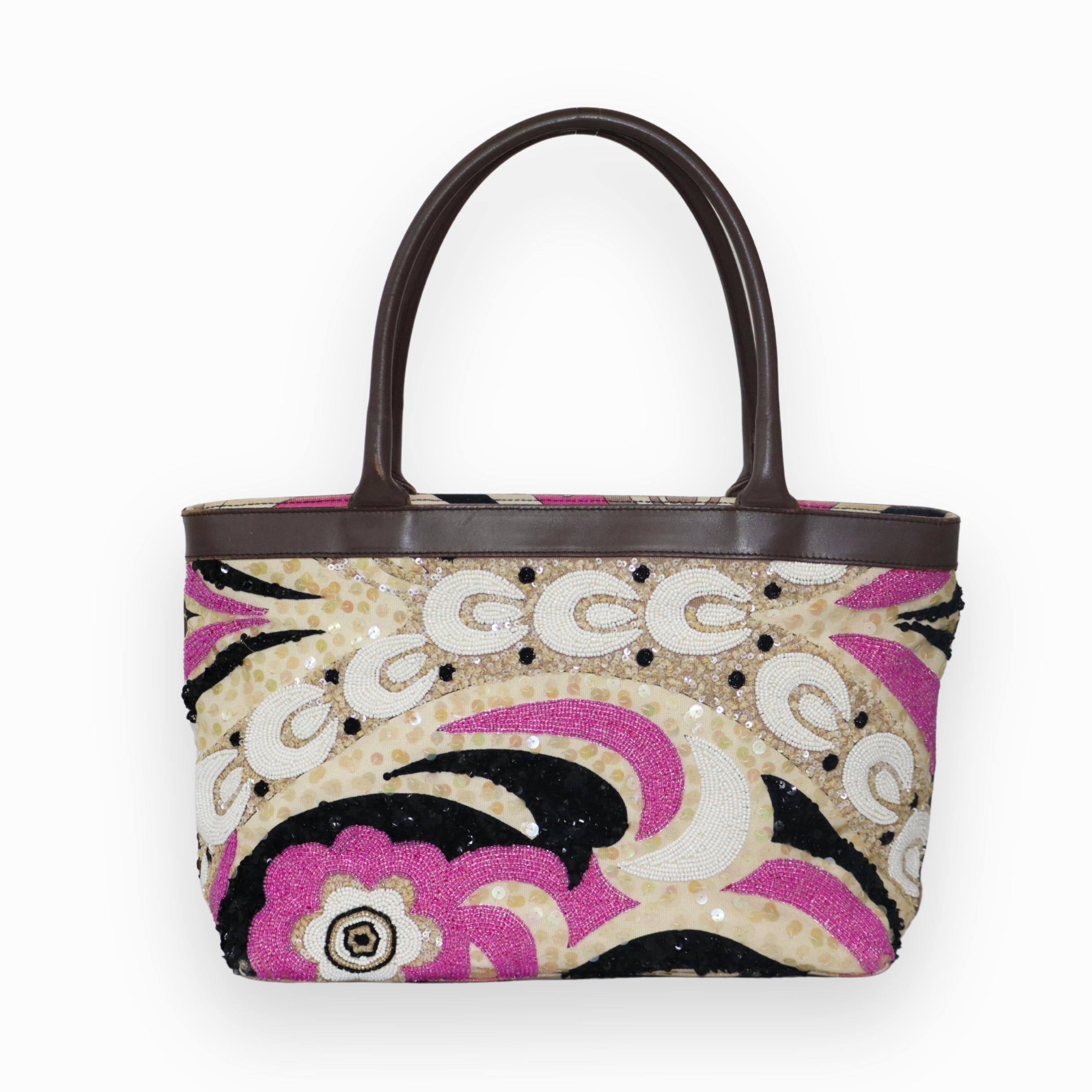 Emilio Pucci Putty Pattern Tote Bag