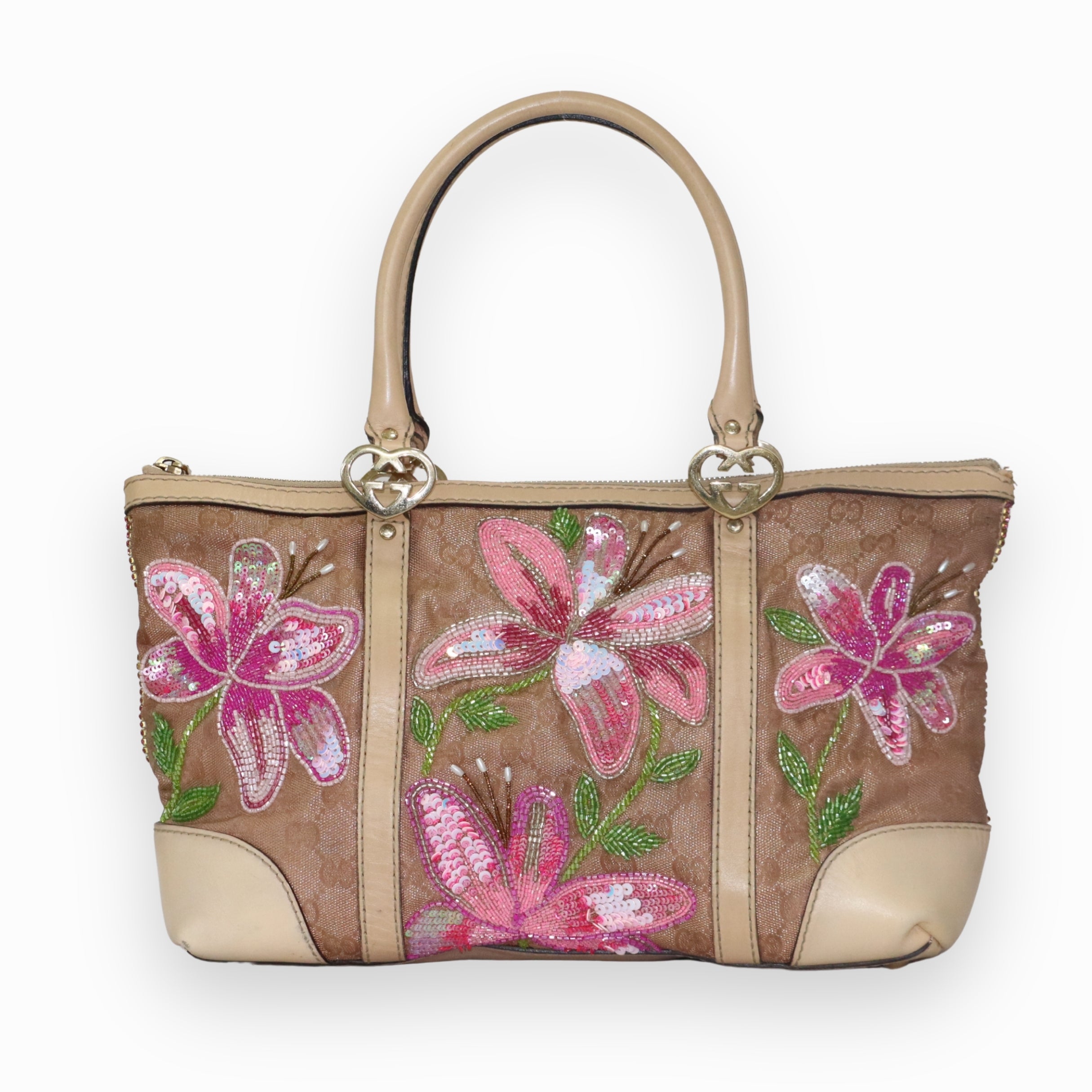 Gucci Canvas Lovely Heart Tote