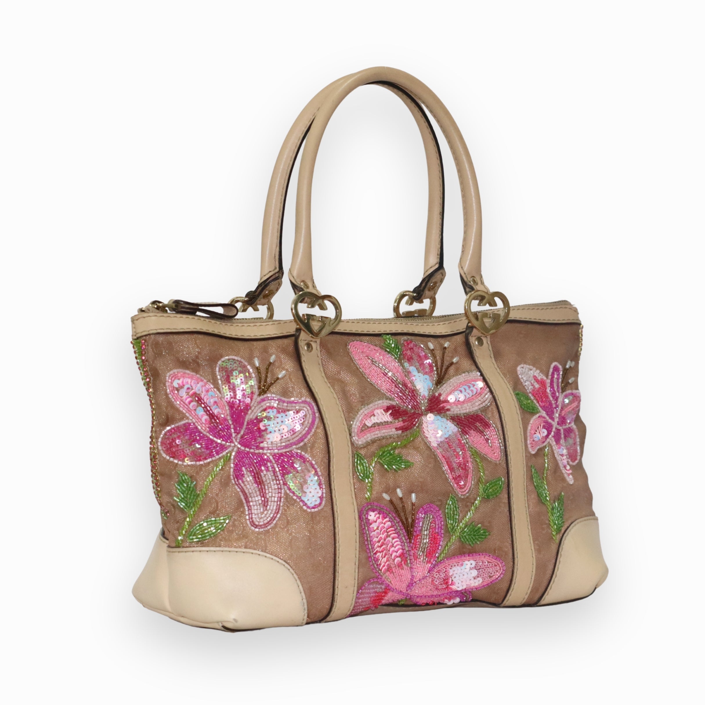 Gucci Canvas Lovely Heart Tote