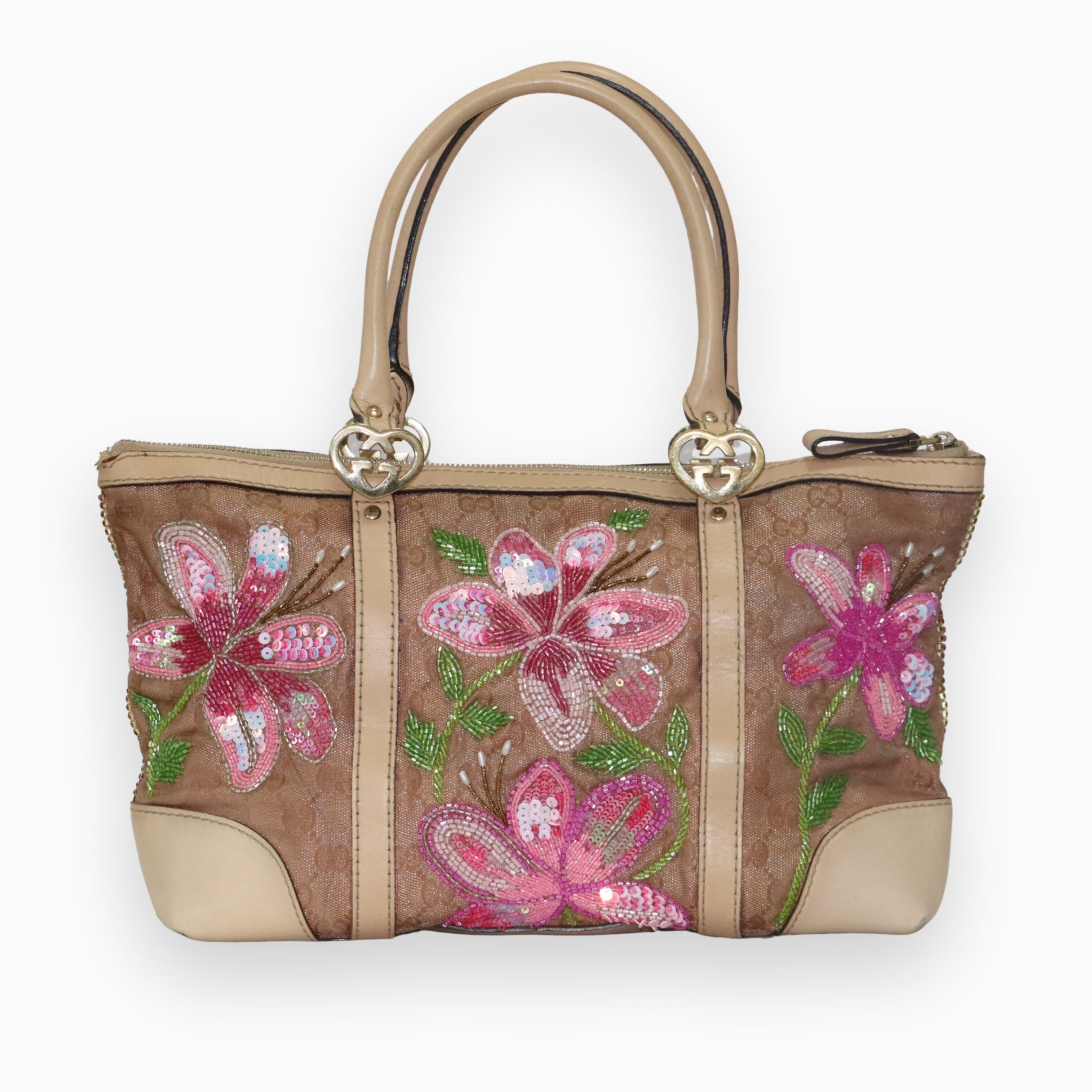 Gucci Canvas Lovely Heart Tote