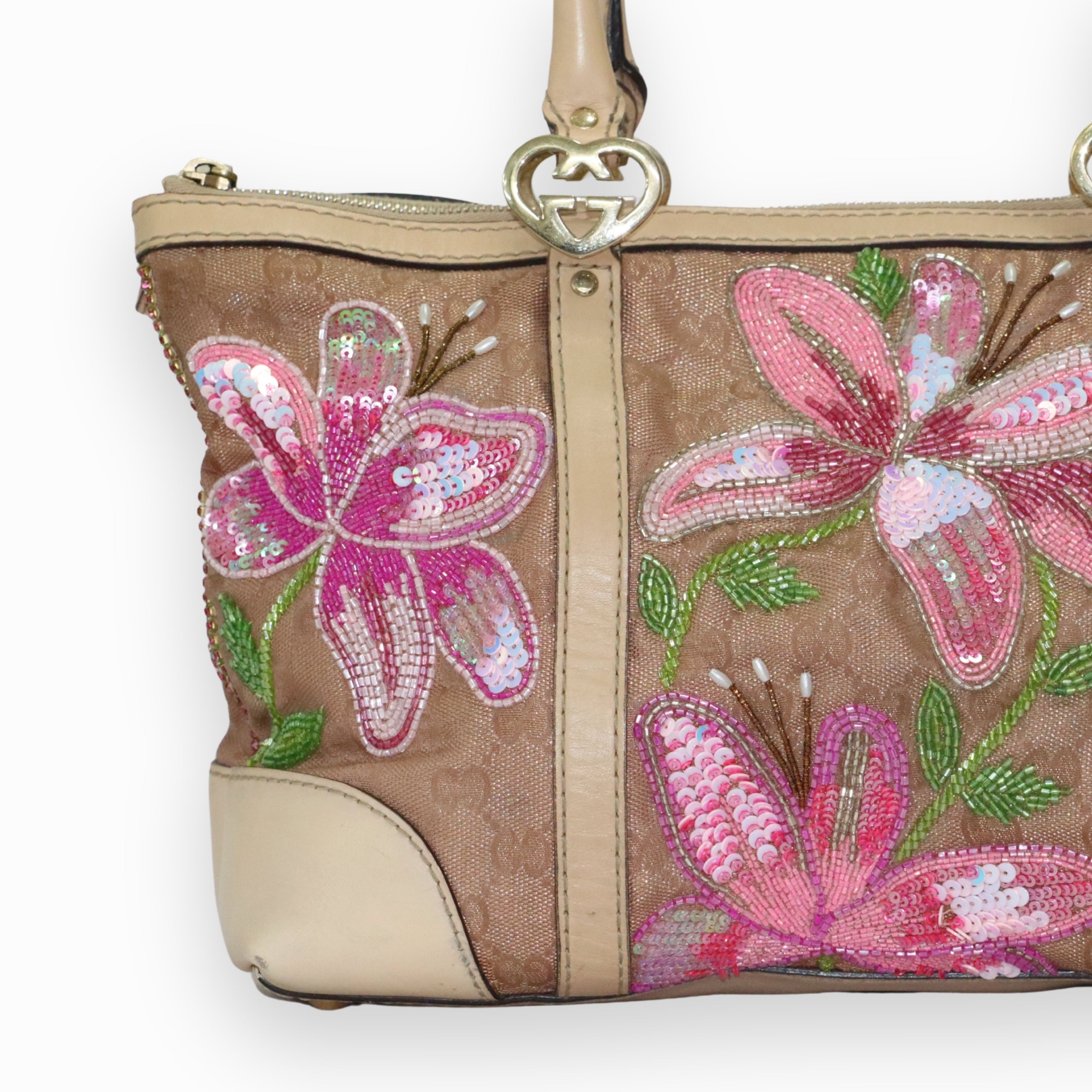 Gucci Canvas Lovely Heart Tote