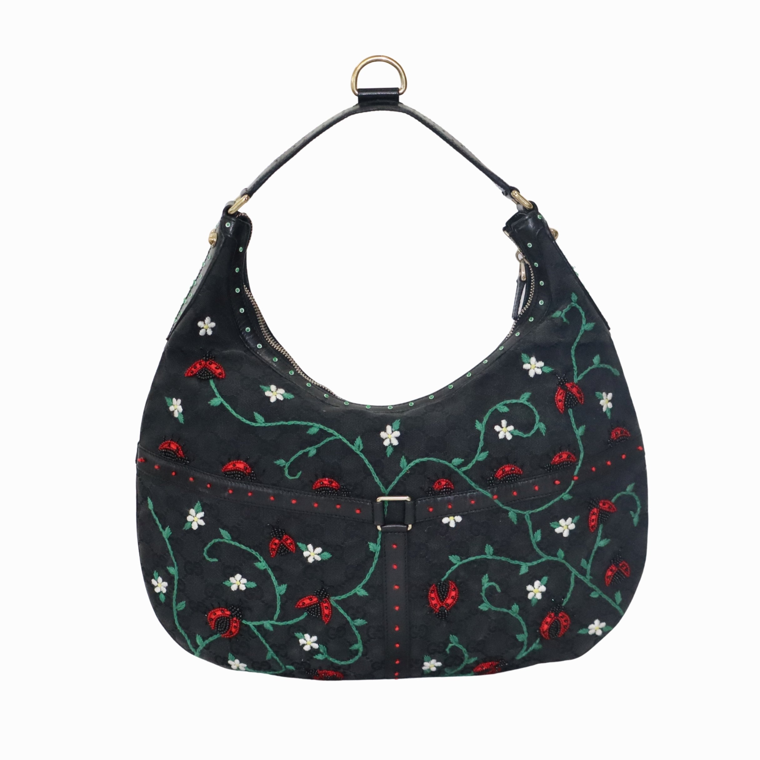 Gucci Canvas Reins Hobo Bag