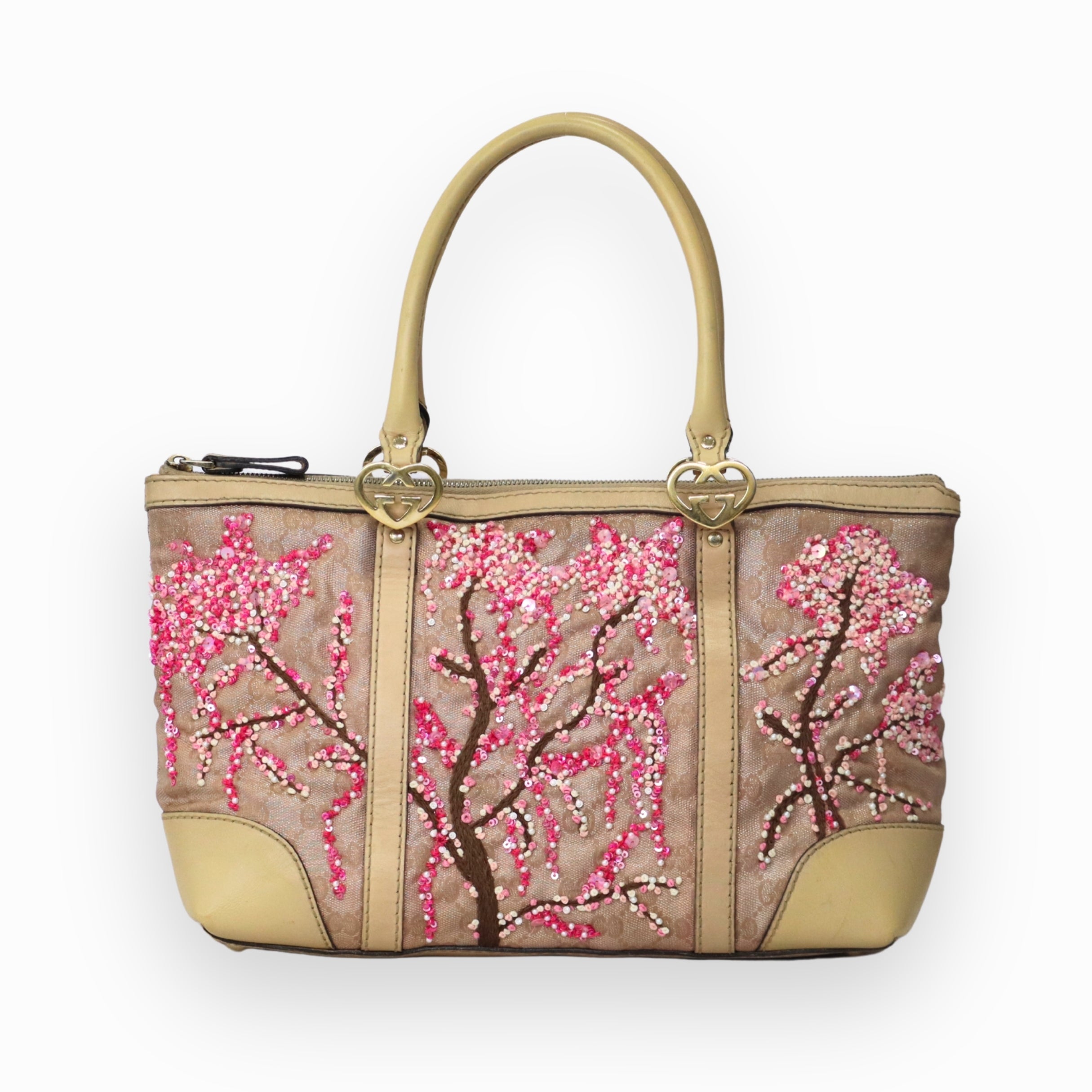 Gucci GG Canvas Lovely Heart Tote Bag