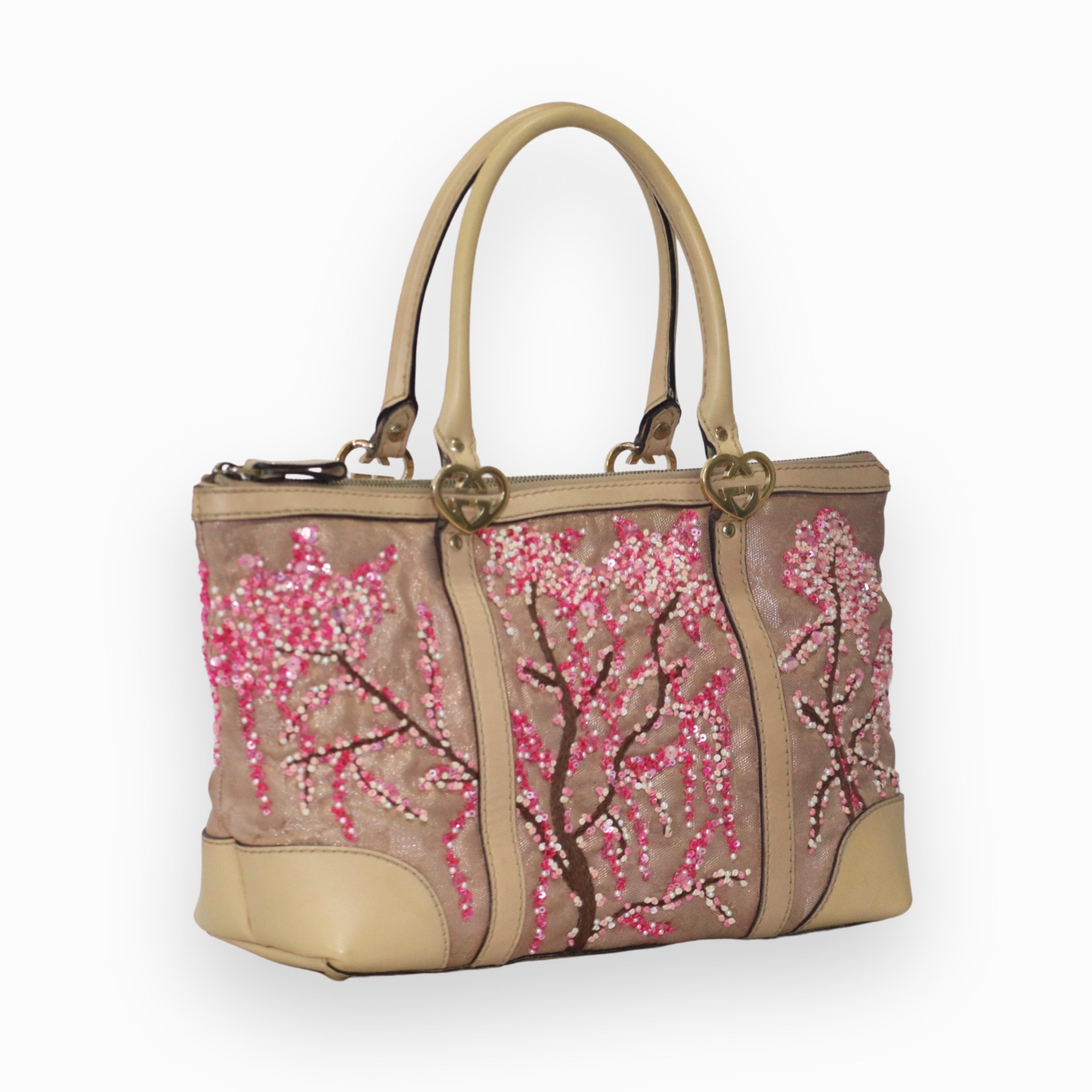 Gucci GG Canvas Lovely Heart Tote Bag