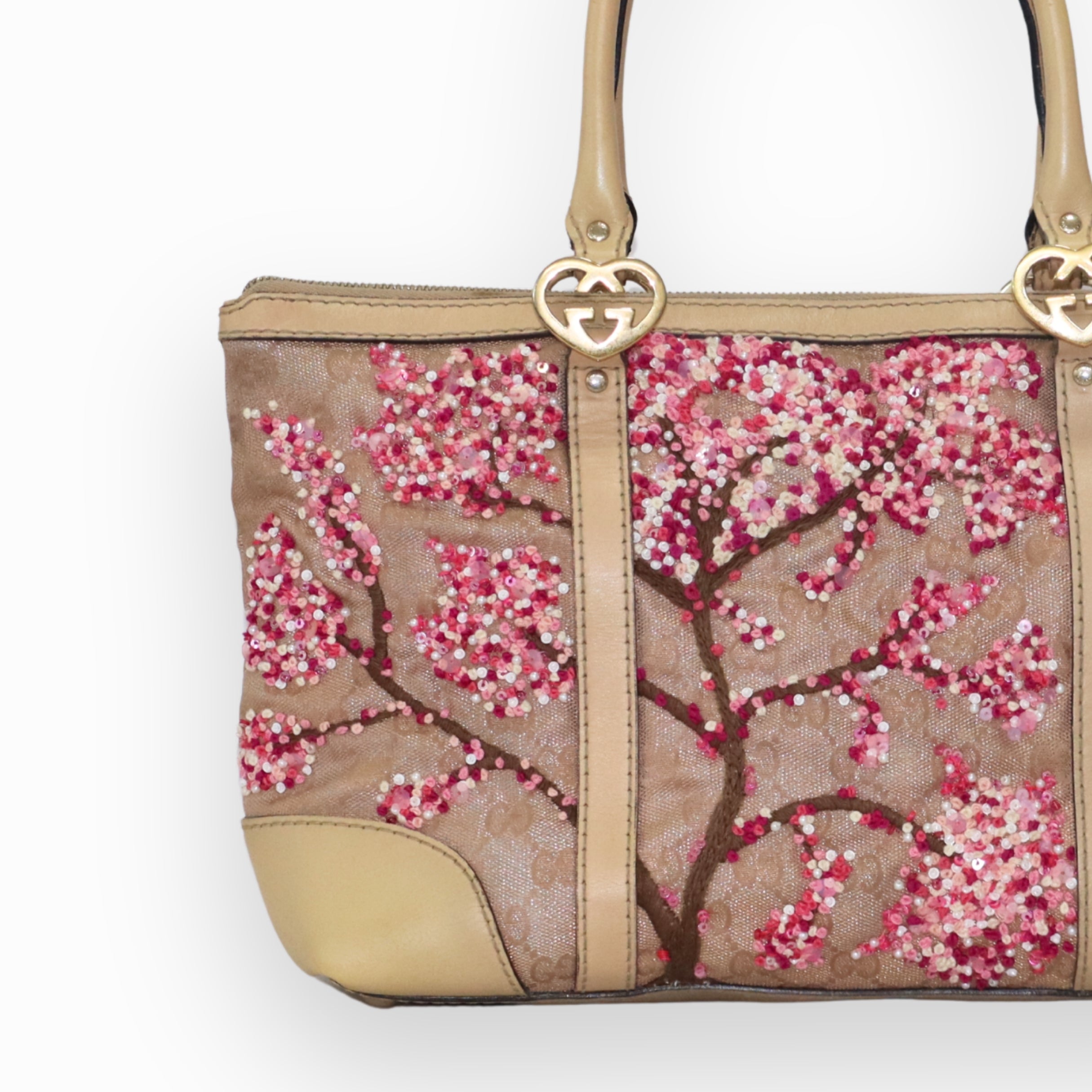 Gucci GG Canvas Lovely Heart Tote Bag