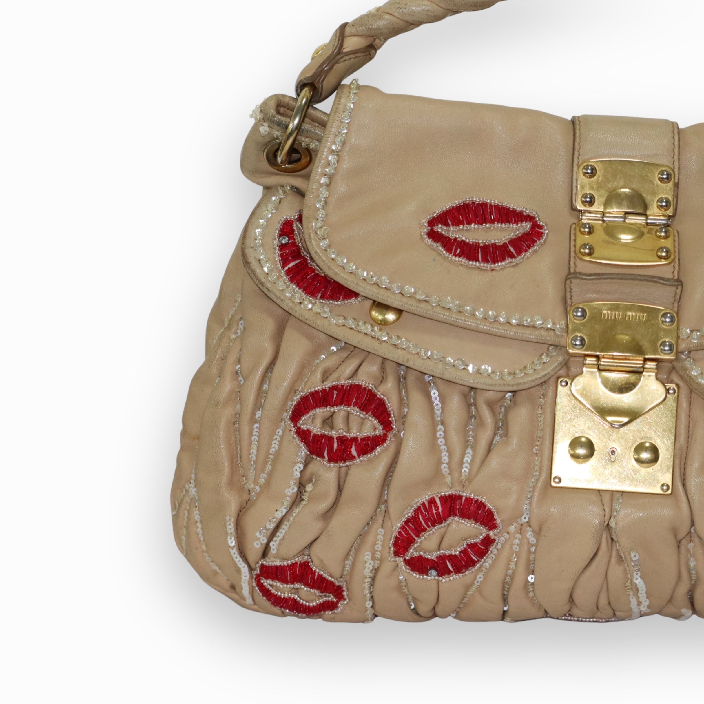 Miu Miu Matelasse Leather Coffer Hobo Bag