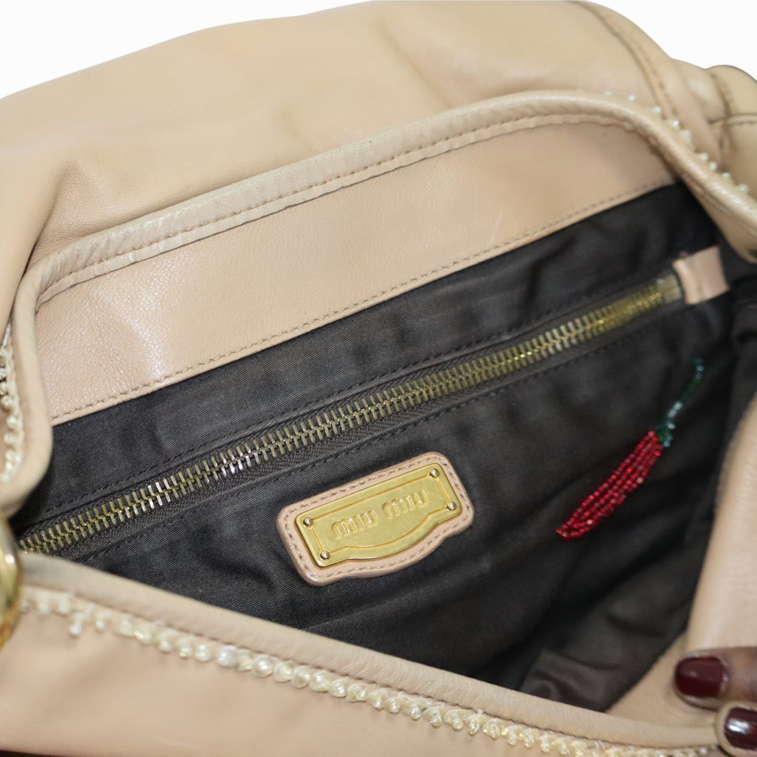 Miu Miu Matelasse Leather Coffer Hobo Bag