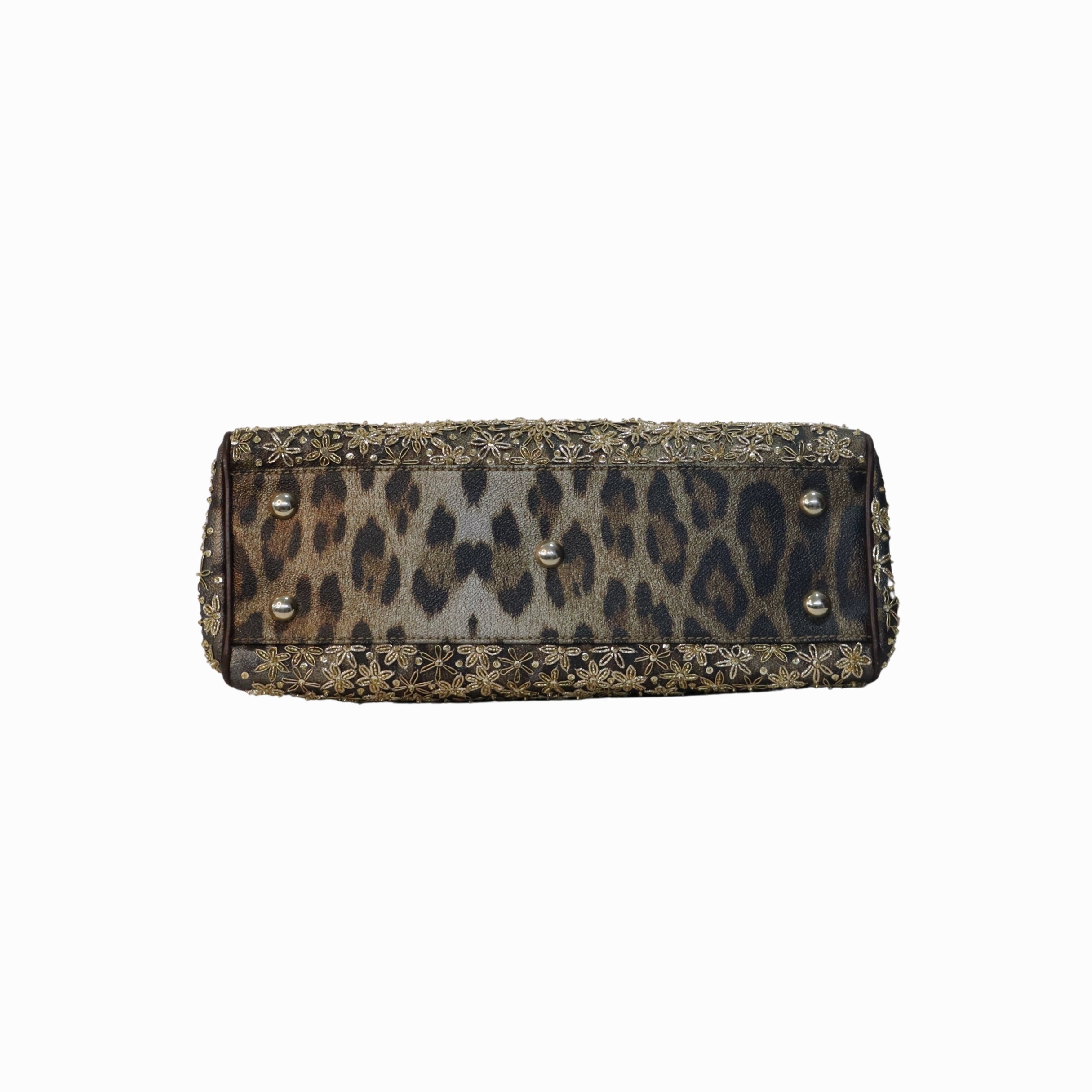 Roberto Cavalli Leopard Print Satchel Bag