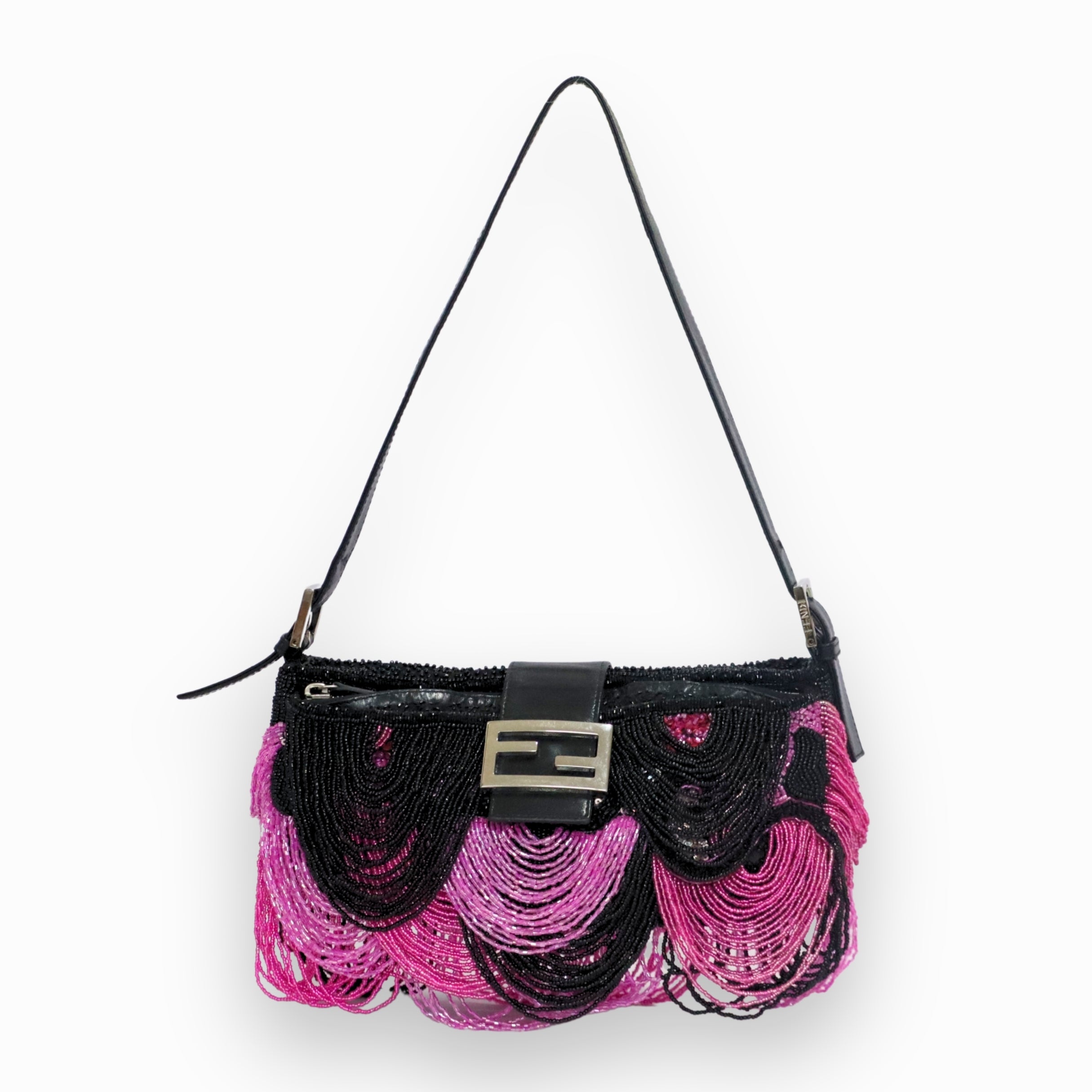 Fendi Black Mamma Baguette Shoulder Bag