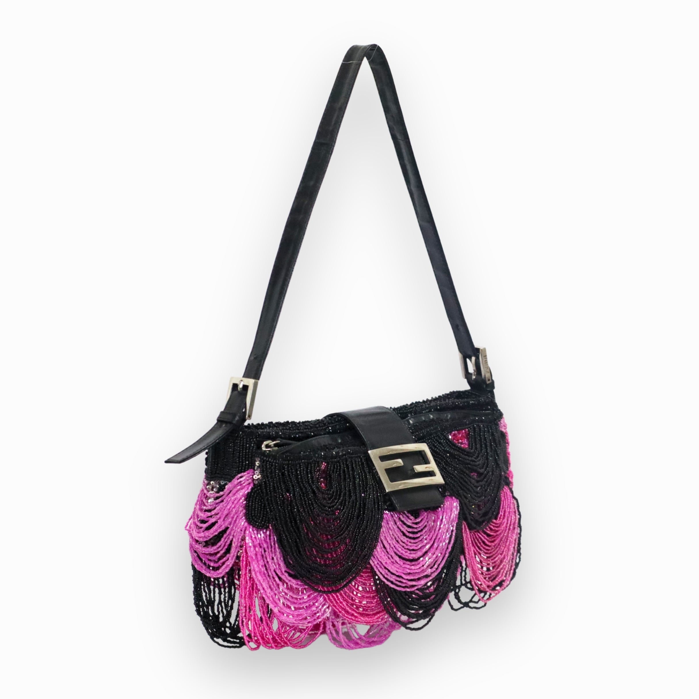 Fendi Black Mamma Baguette Shoulder Bag