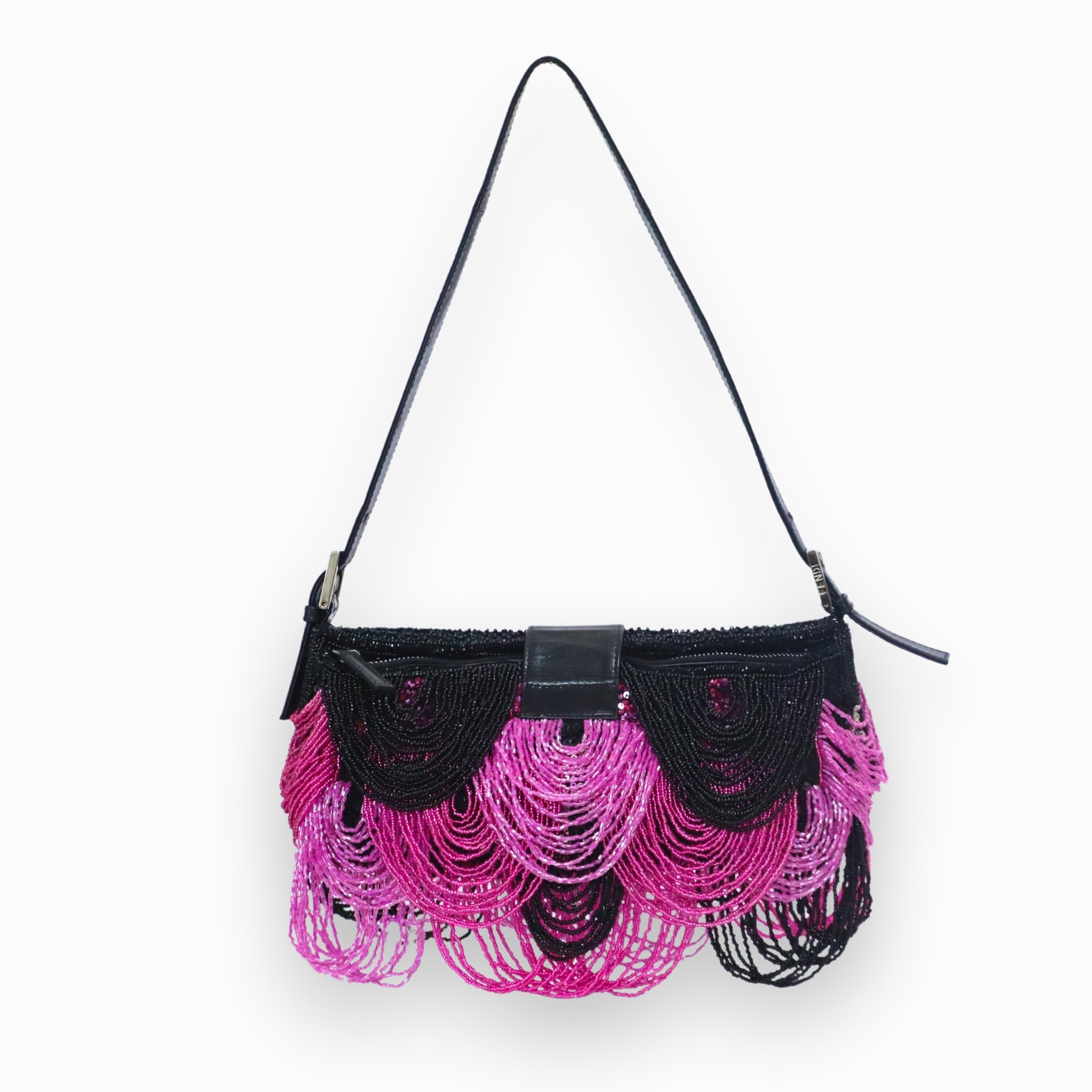 Fendi Black Mamma Baguette Shoulder Bag