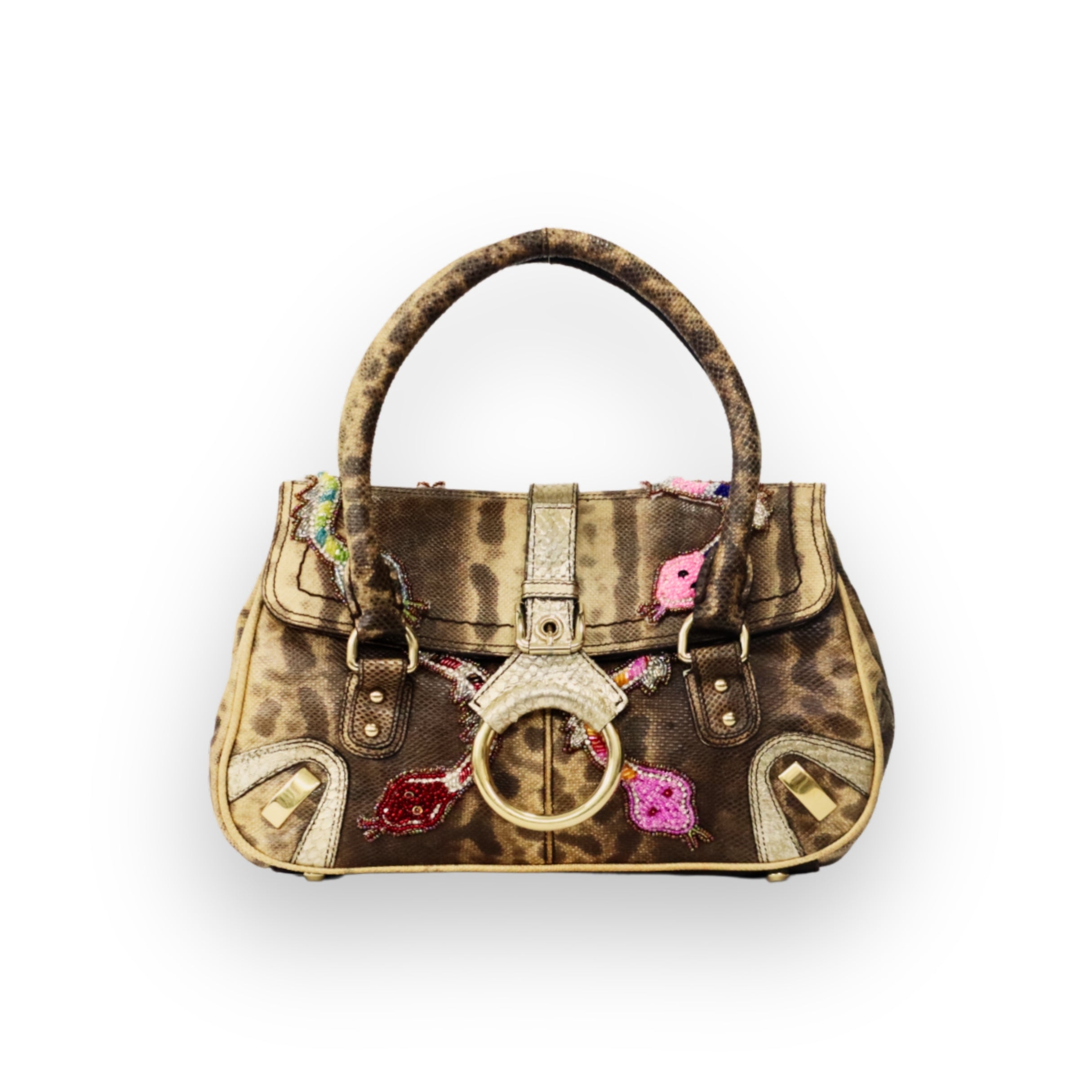 Dolce & Gabbana Python Embossed Shoulder Bag