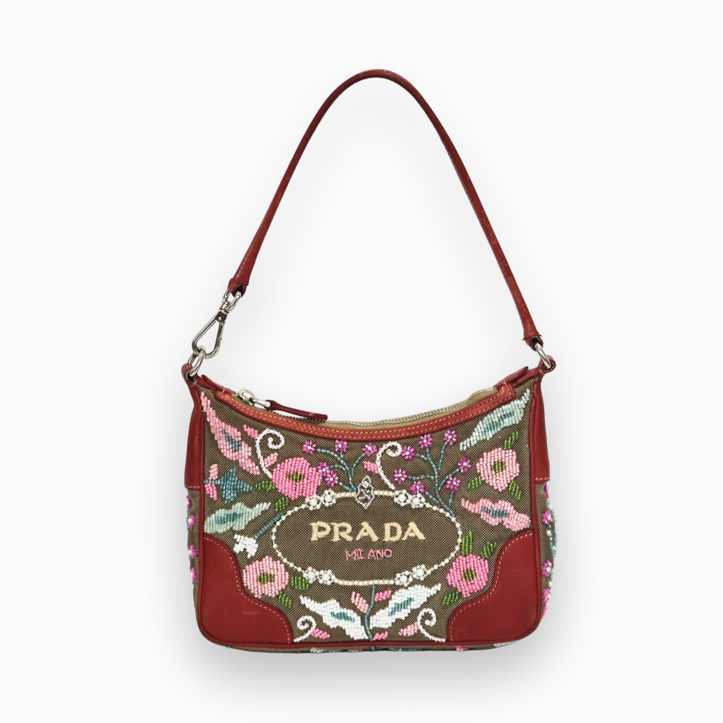 Prada Jacquard Shoulder Bag