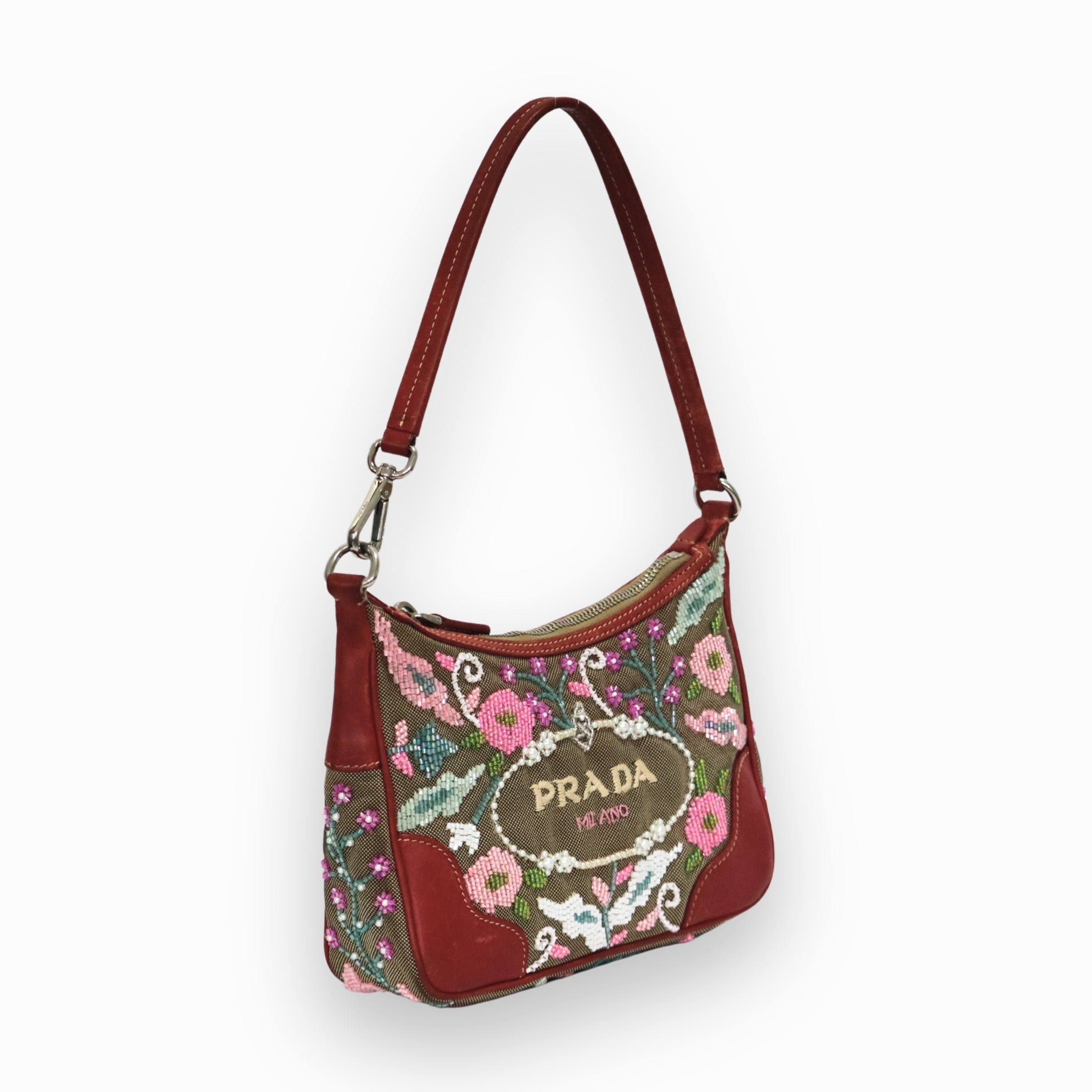 Prada Jacquard Shoulder Bag