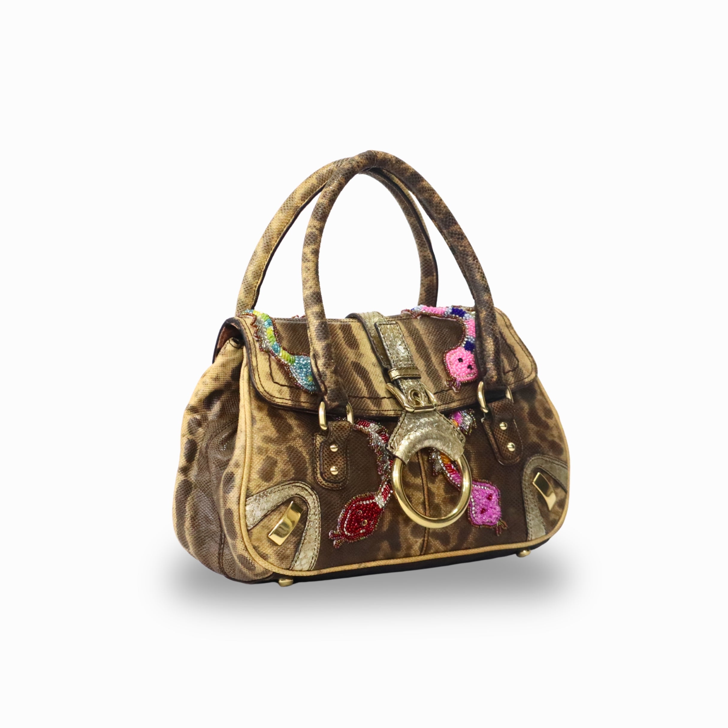 Dolce & Gabbana Python Embossed Shoulder Bag