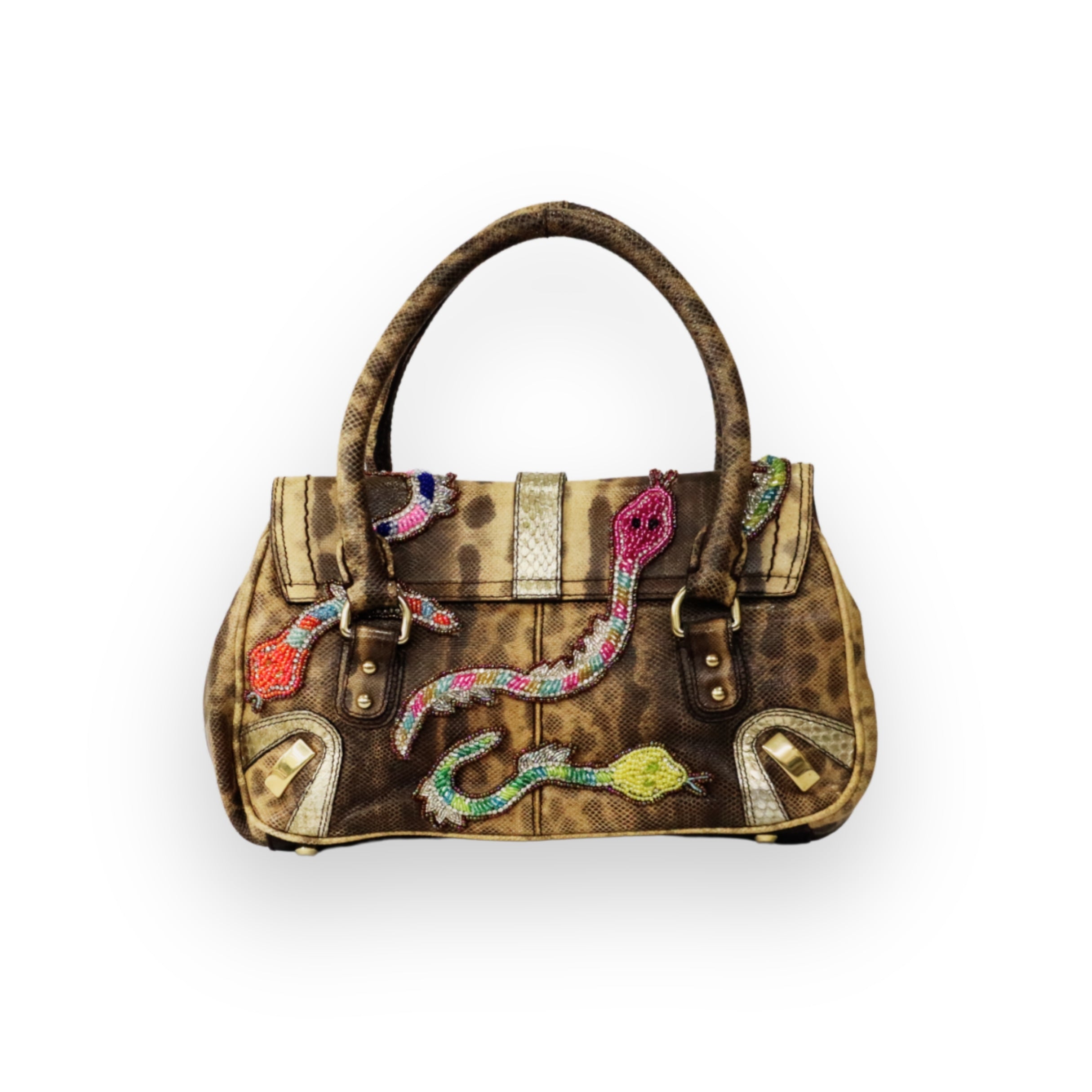 Dolce & Gabbana Python Embossed Shoulder Bag