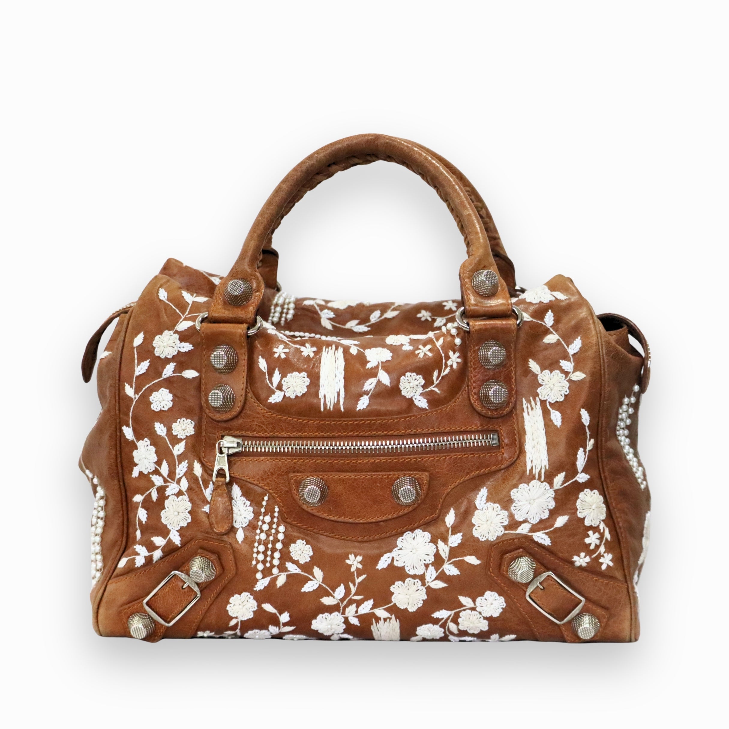 Balenciaga Mandarin Leather Giant Tote