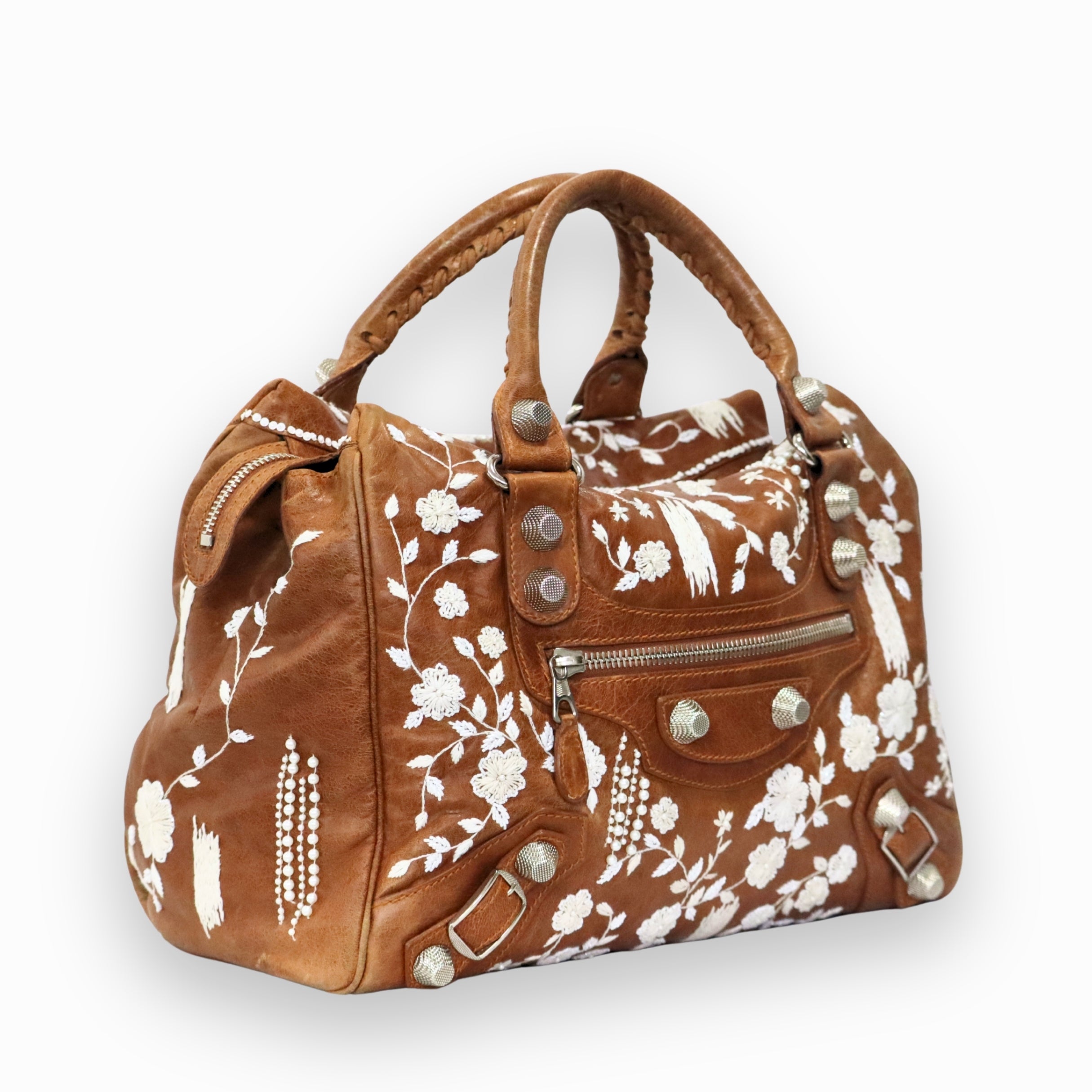 Balenciaga Mandarin Leather Giant Tote