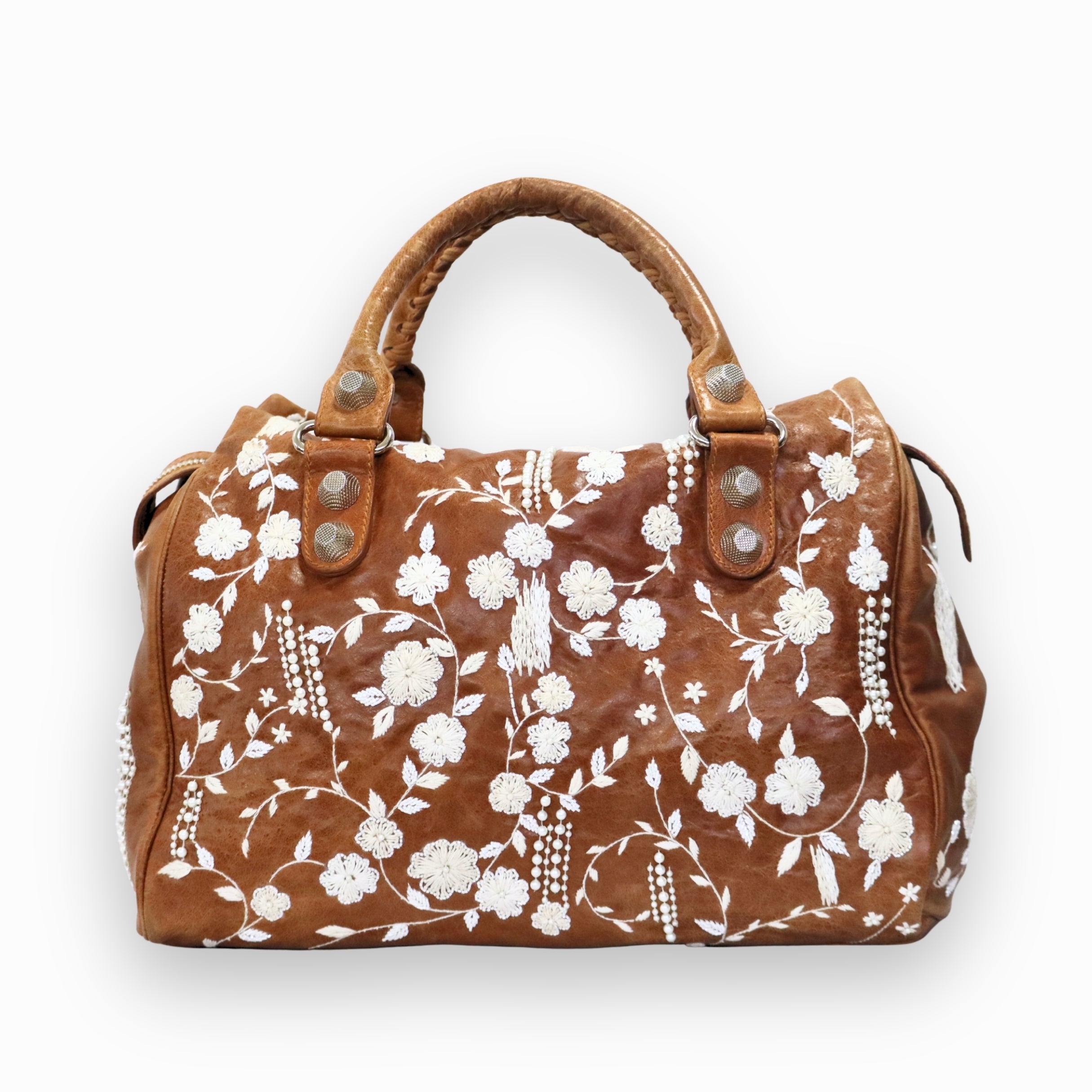 Balenciaga Mandarin Leather Giant Tote