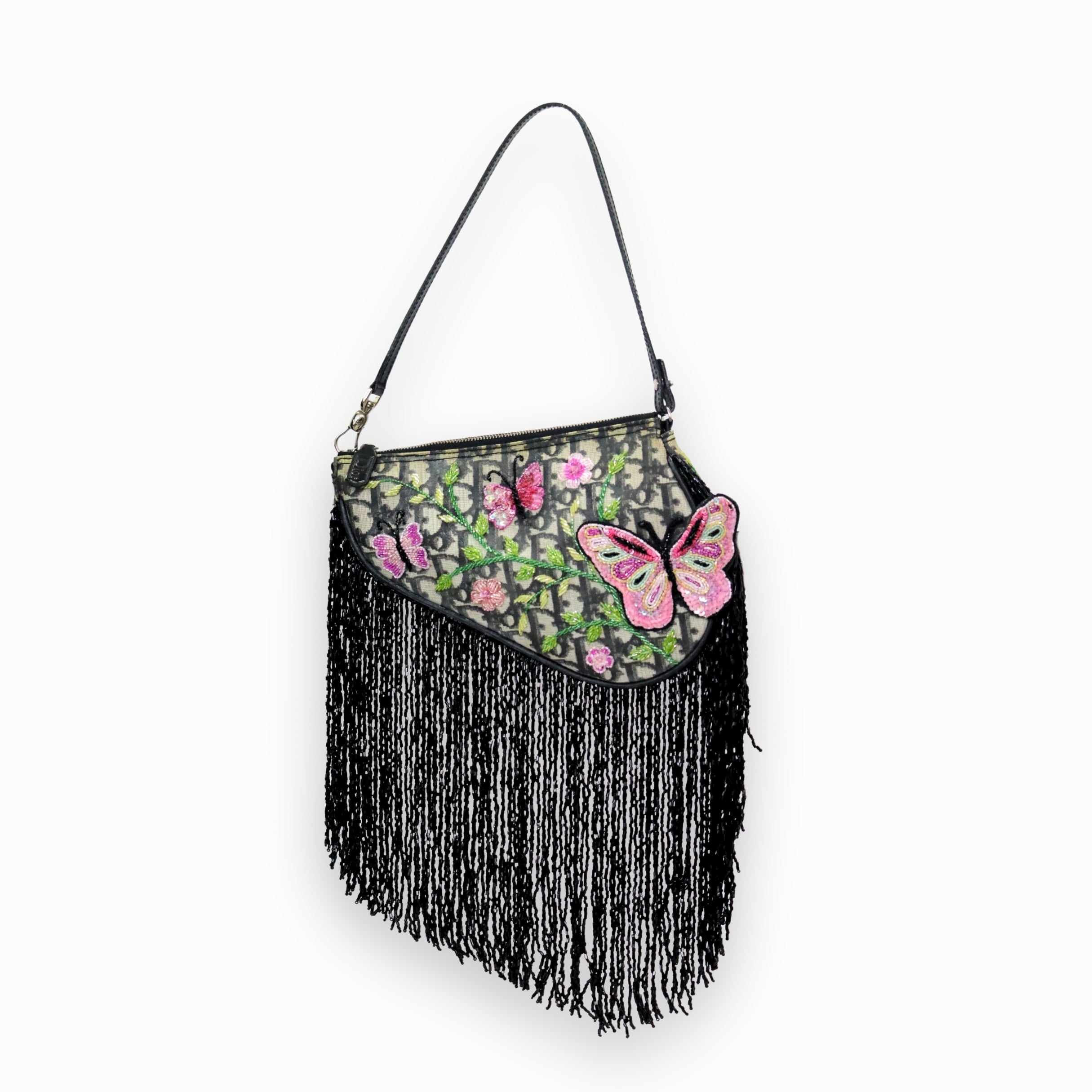 Christian Dior Black Trotter Saddle Bag