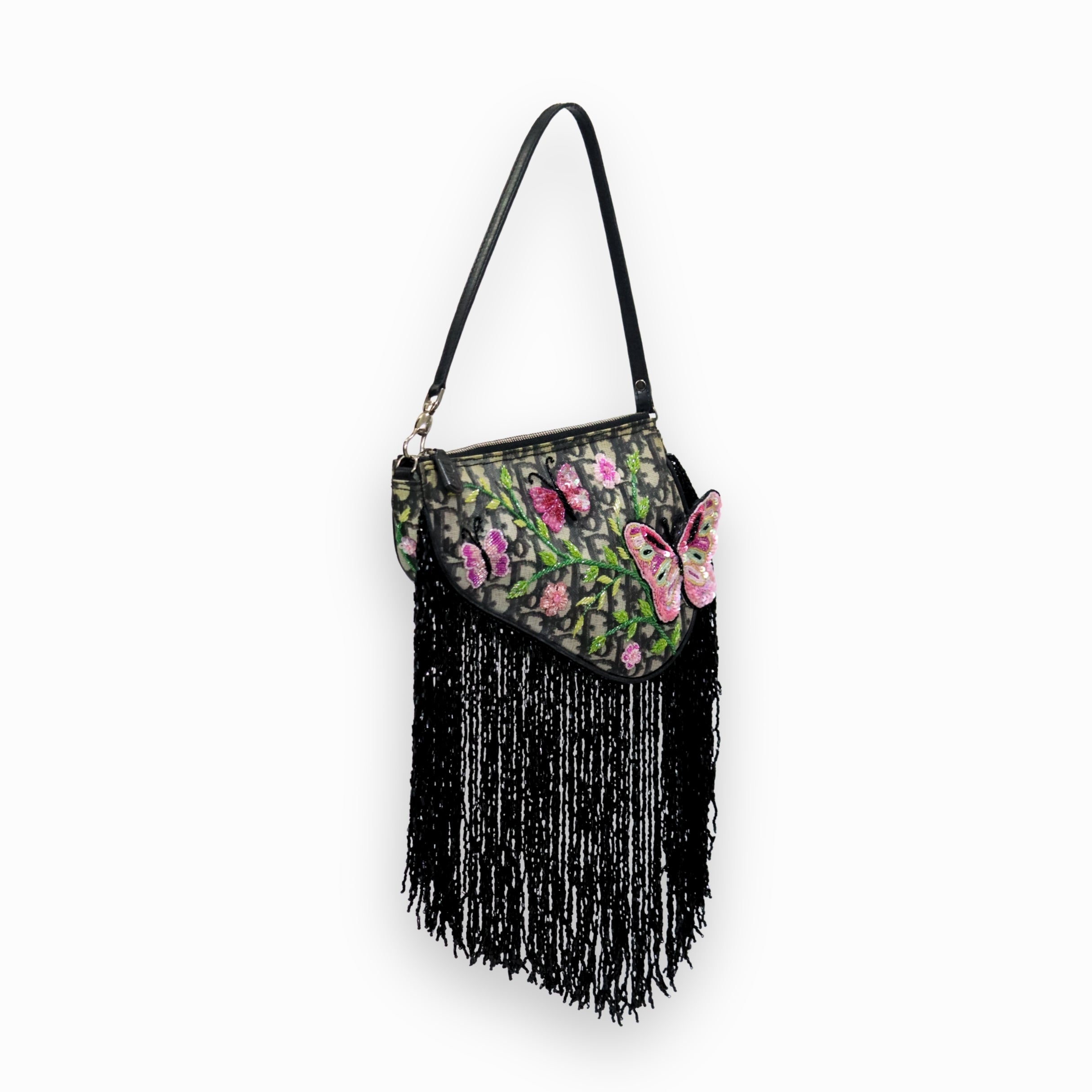 Christian Dior Black Trotter Saddle Bag